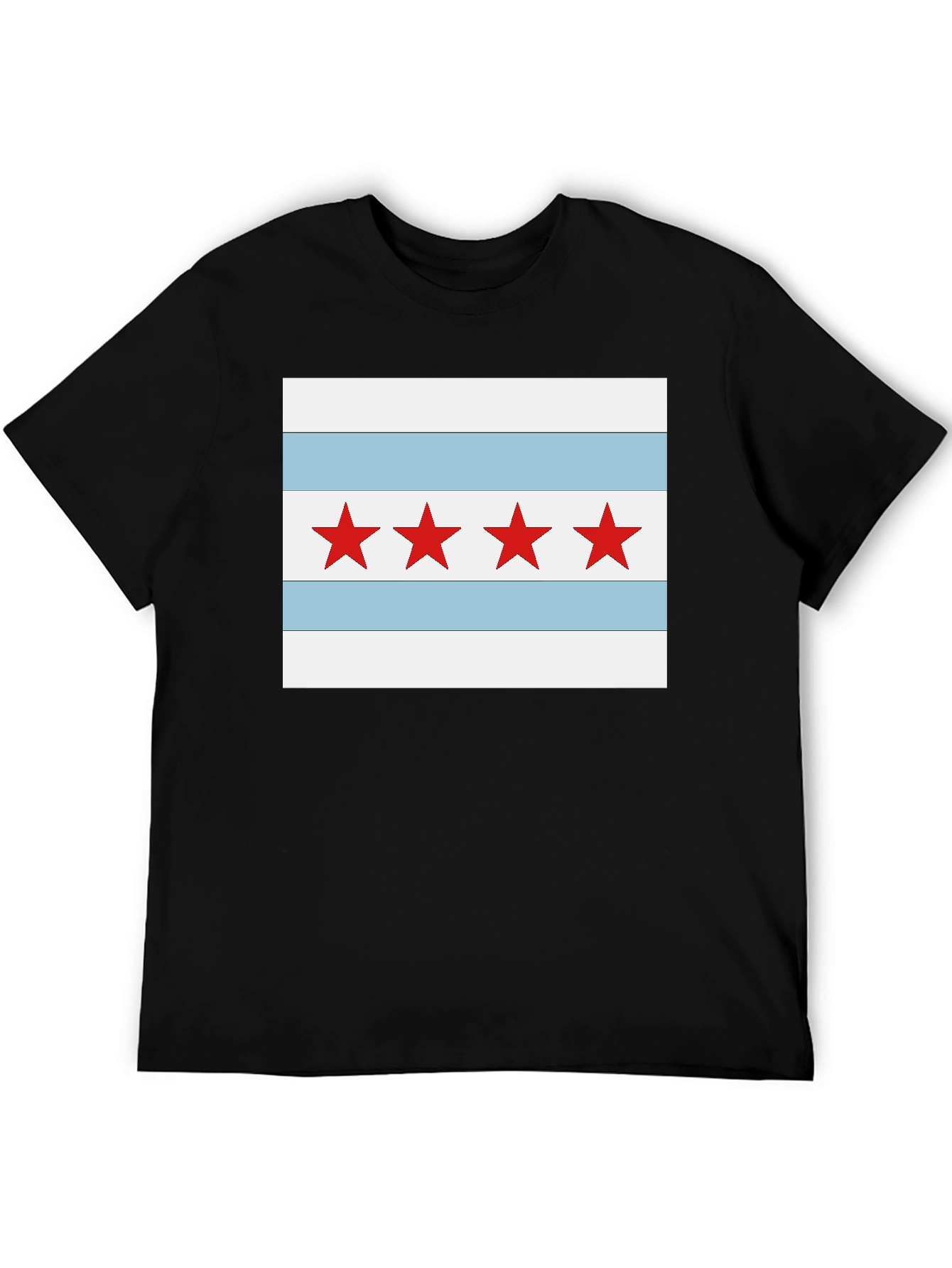 Camiseta Negra con Diseño Chicago