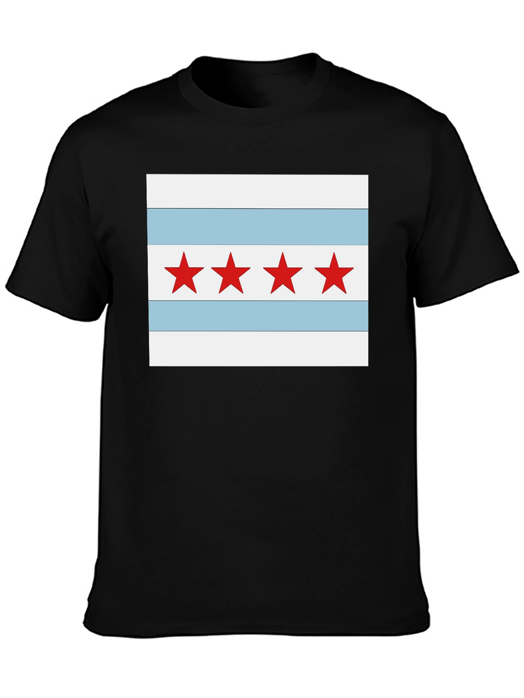 Camiseta Negra con Diseño Chicago