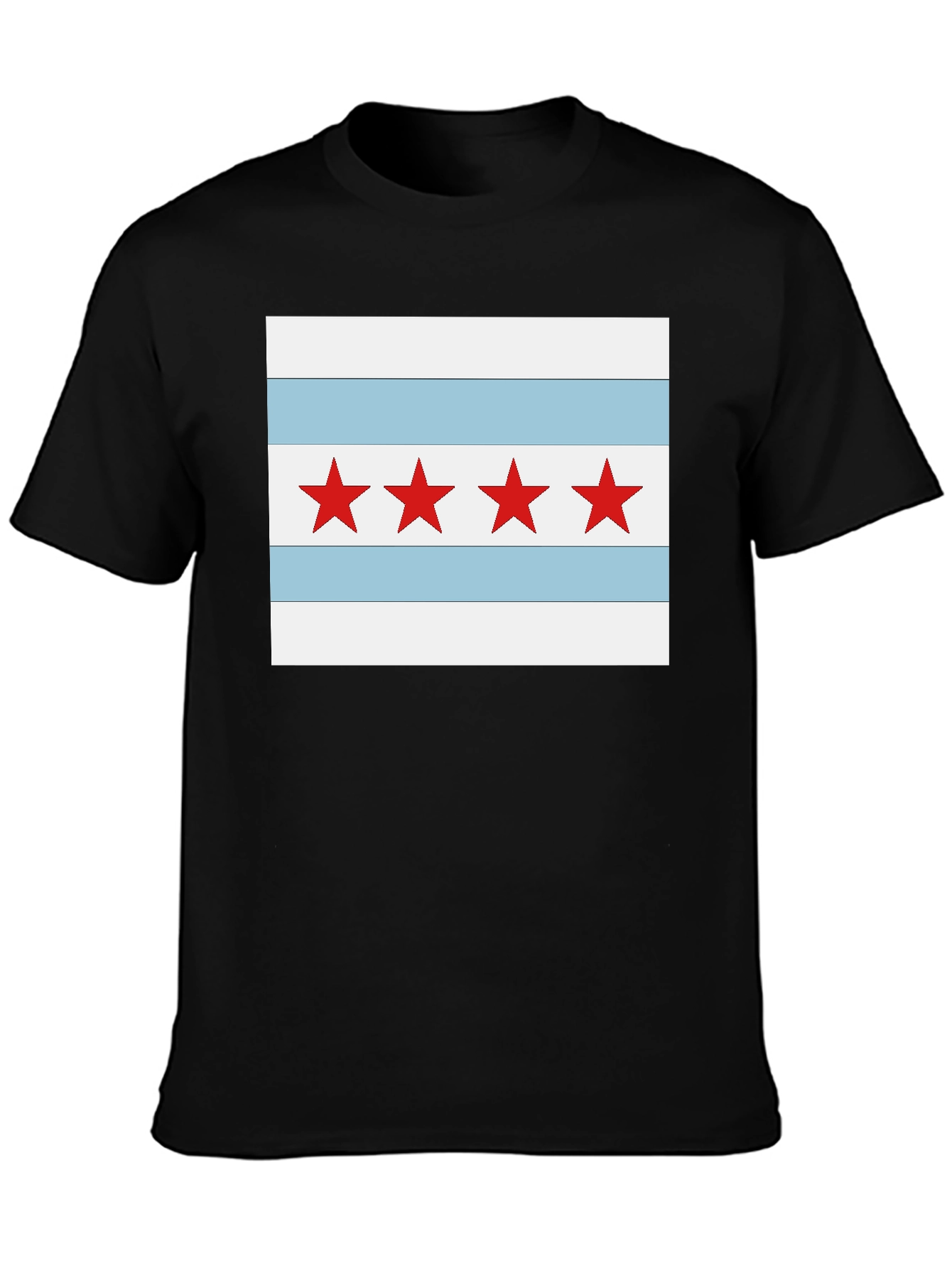 Camiseta Negra con Diseño Chicago