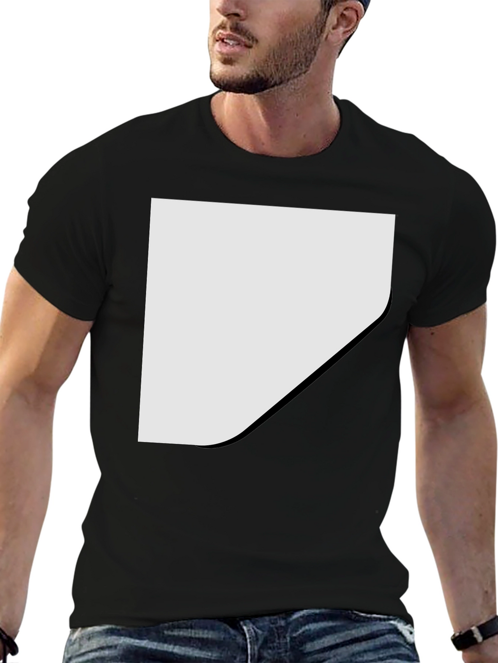 Camiseta Negra Casual con Diseño Personalizable