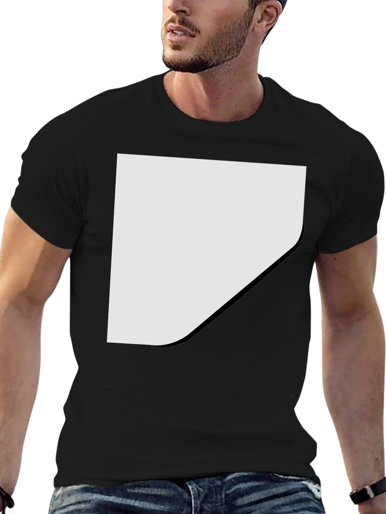 Camiseta Negra Casual con Diseño Personalizable