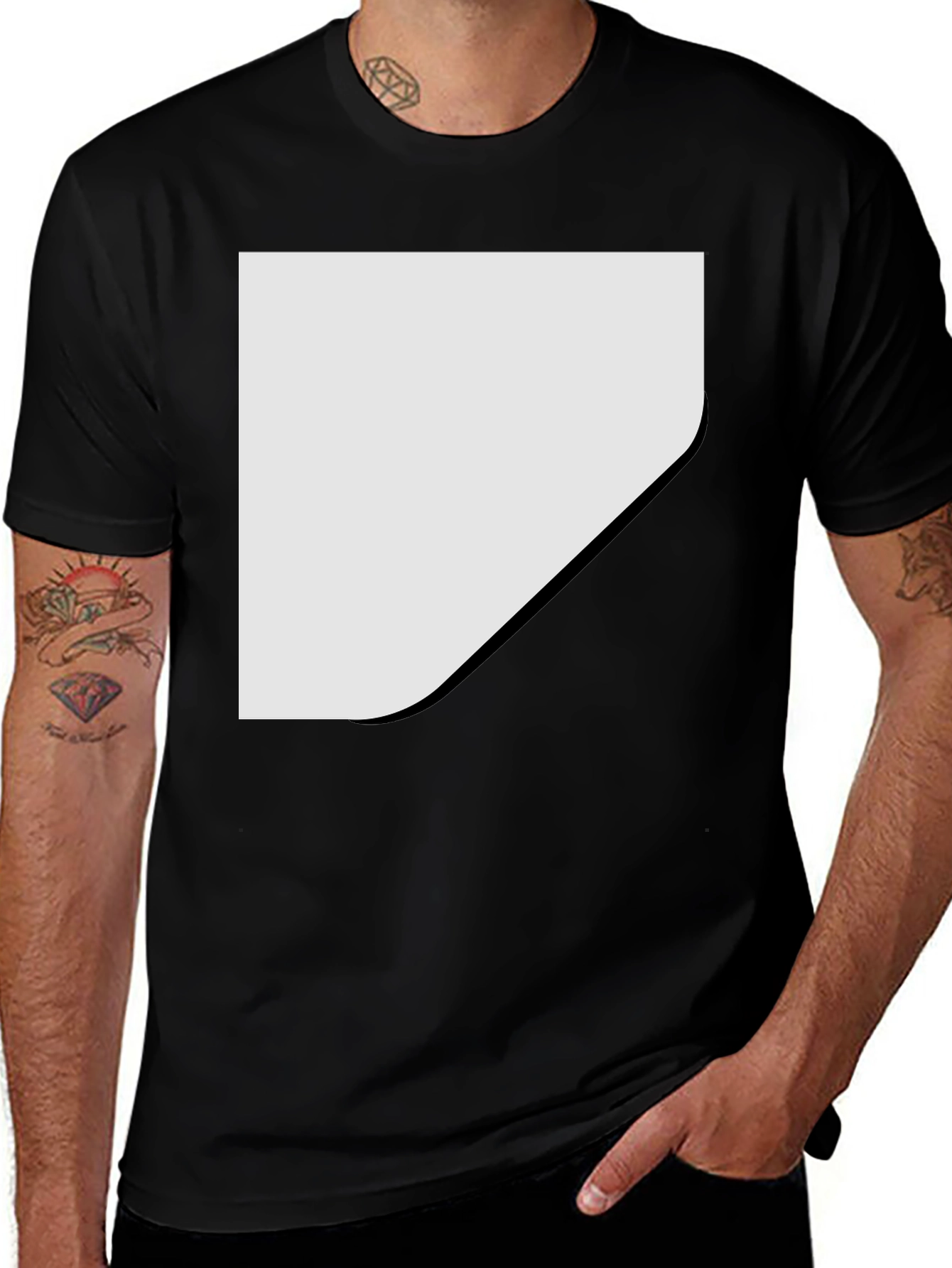 Camiseta Negra Casual con Diseño Personalizable