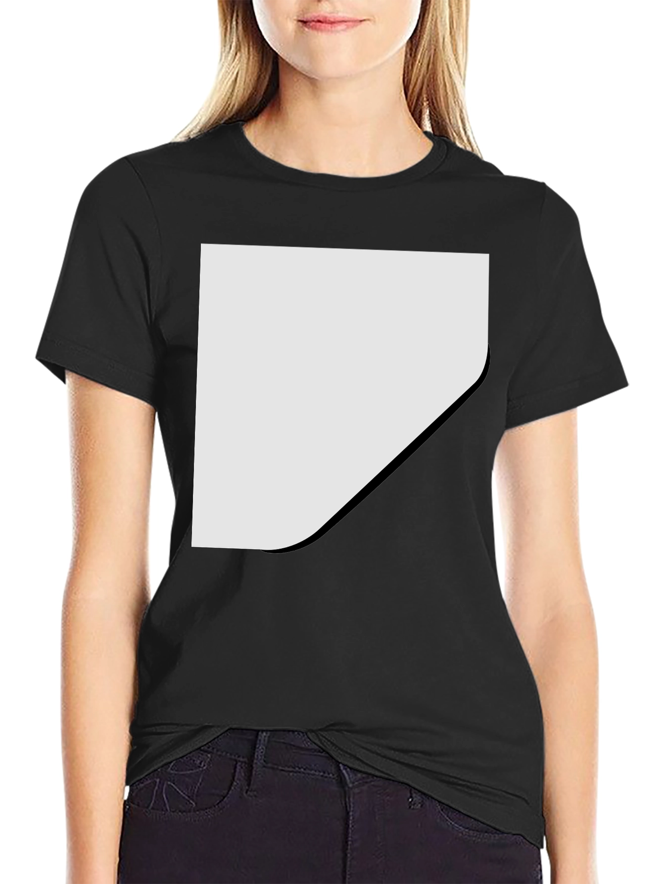 Camiseta Negra Casual con Diseño Personalizable