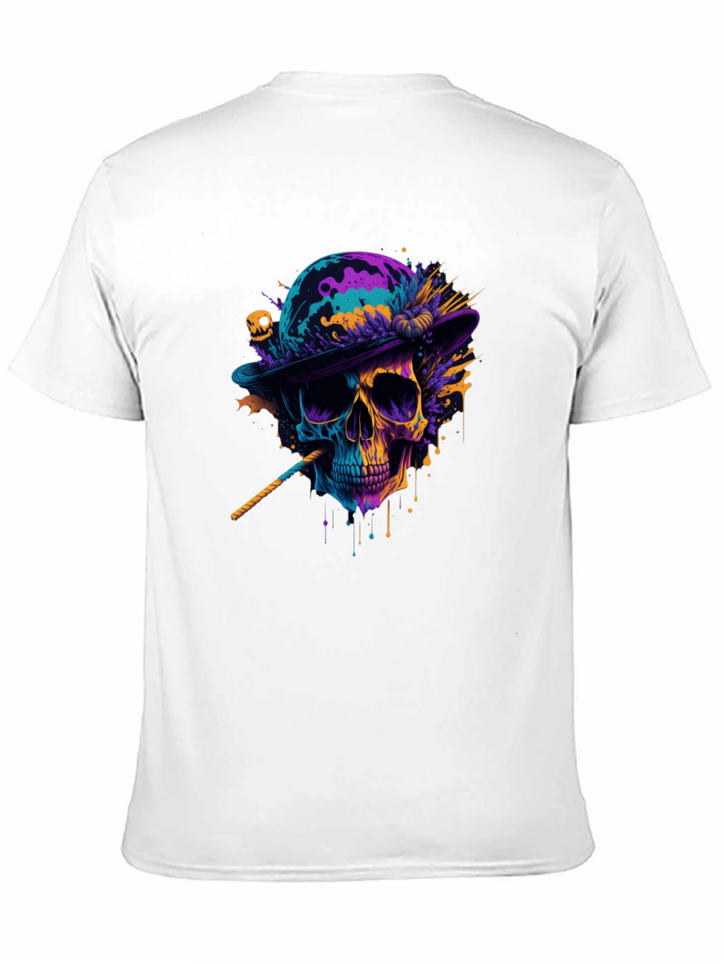 Camiseta Negra con Calavera Artística