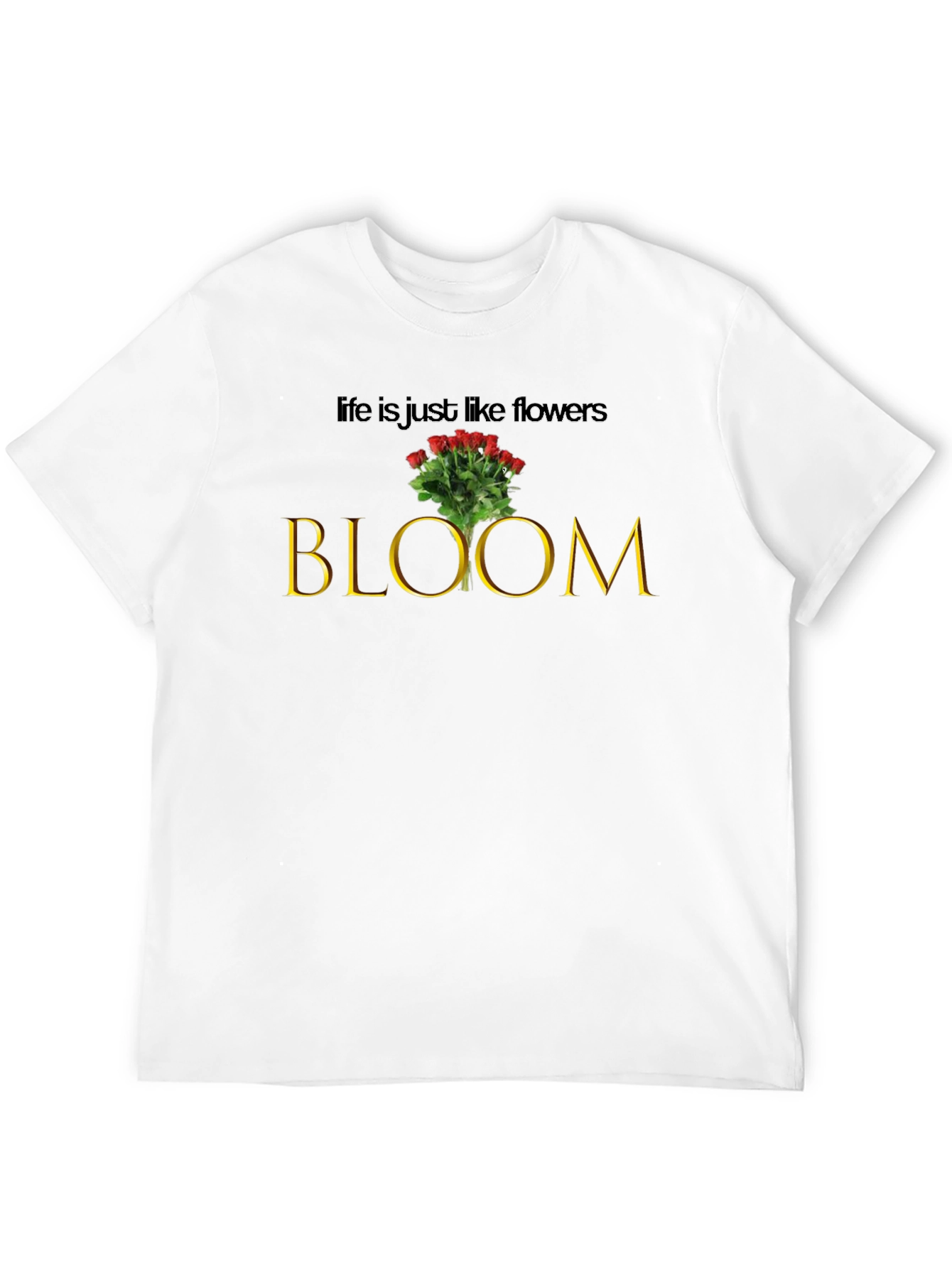 Camiseta Negra Bloom - Estilo Floral Único