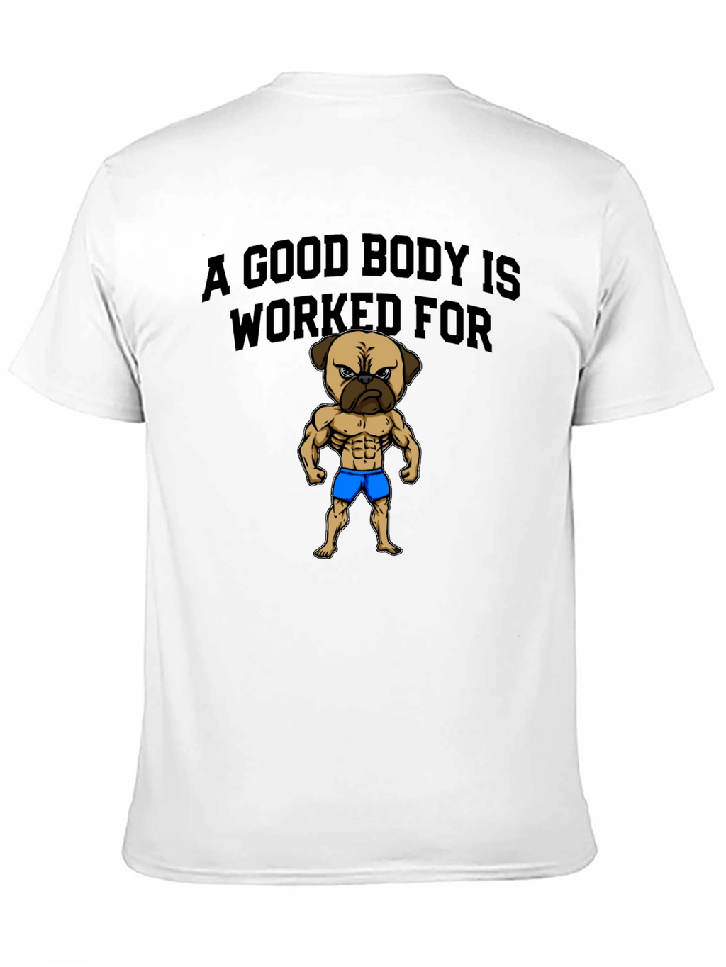 Camiseta Hombre Negra Pug Musculoso