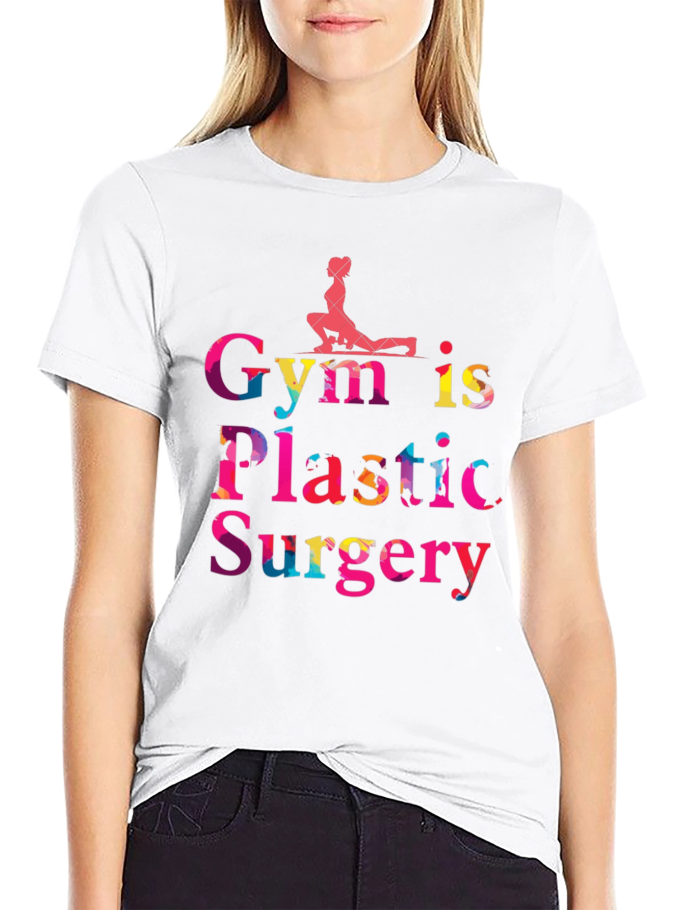 Camiseta Gym is Plastic Surgery Negra