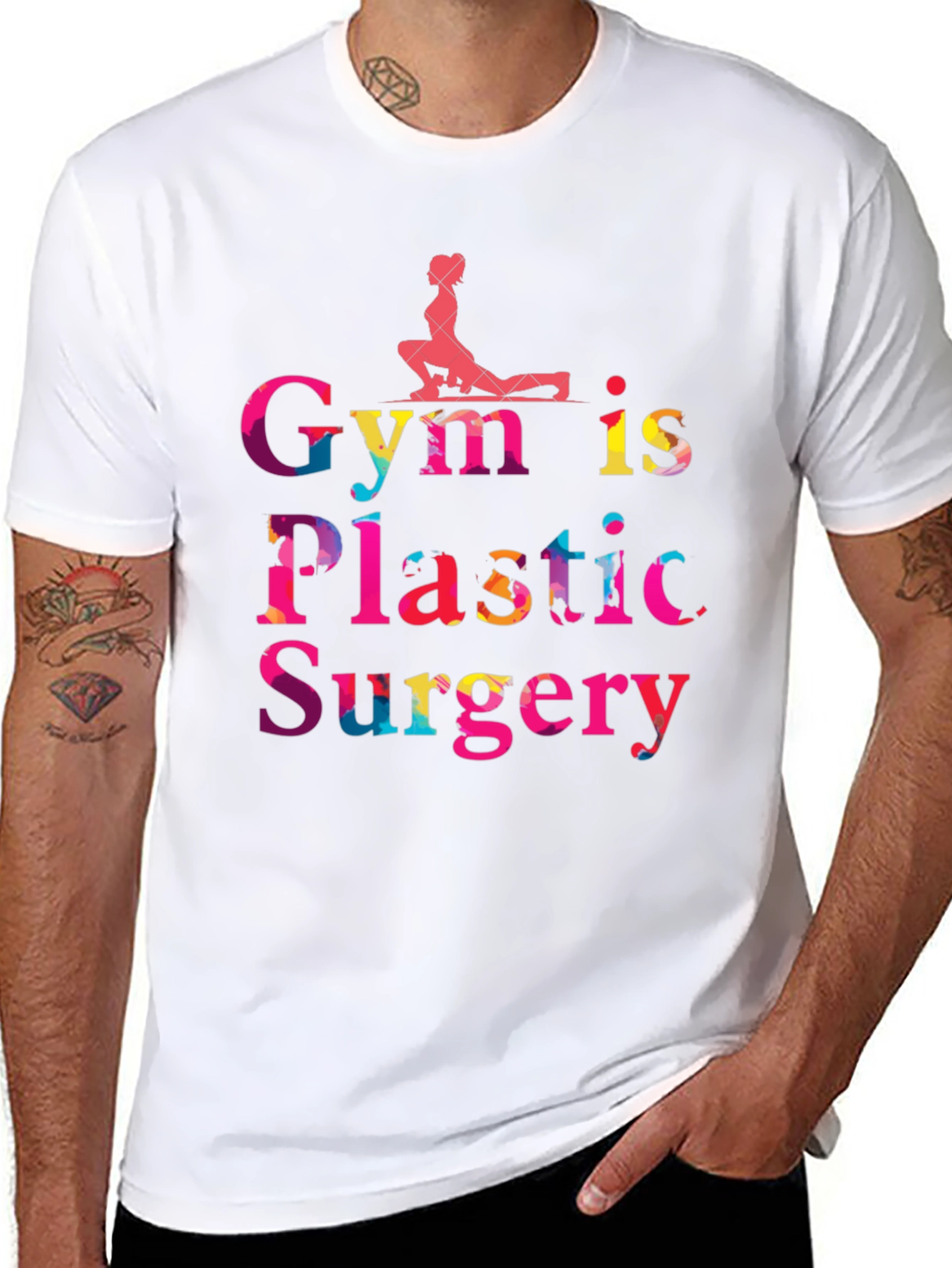 Camiseta Gym is Plastic Surgery Negra