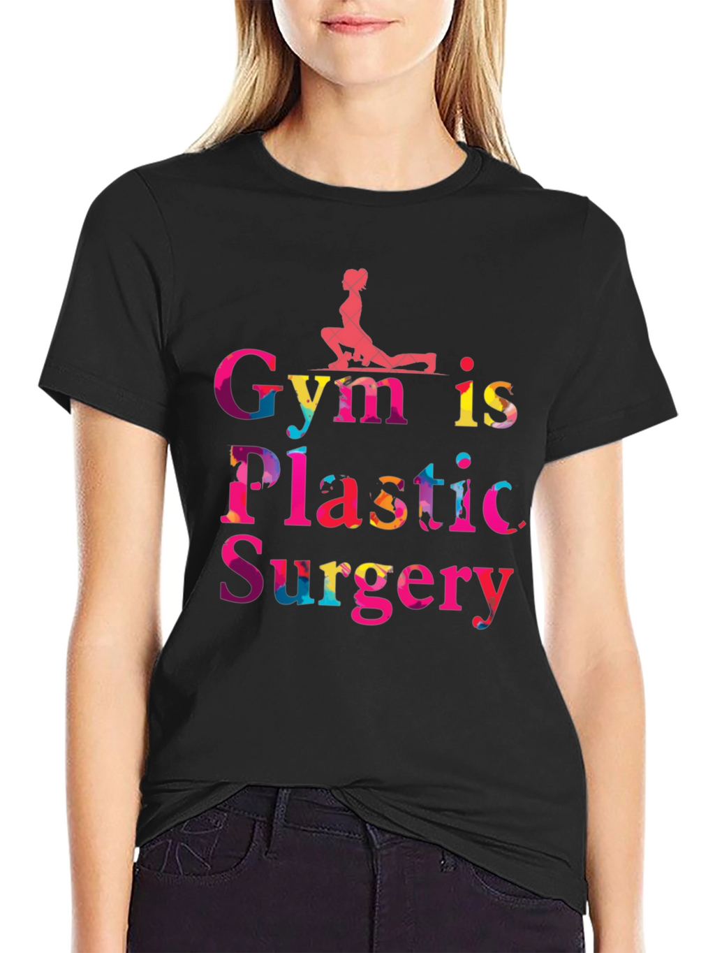 Camiseta Gym is Plastic Surgery Negra
