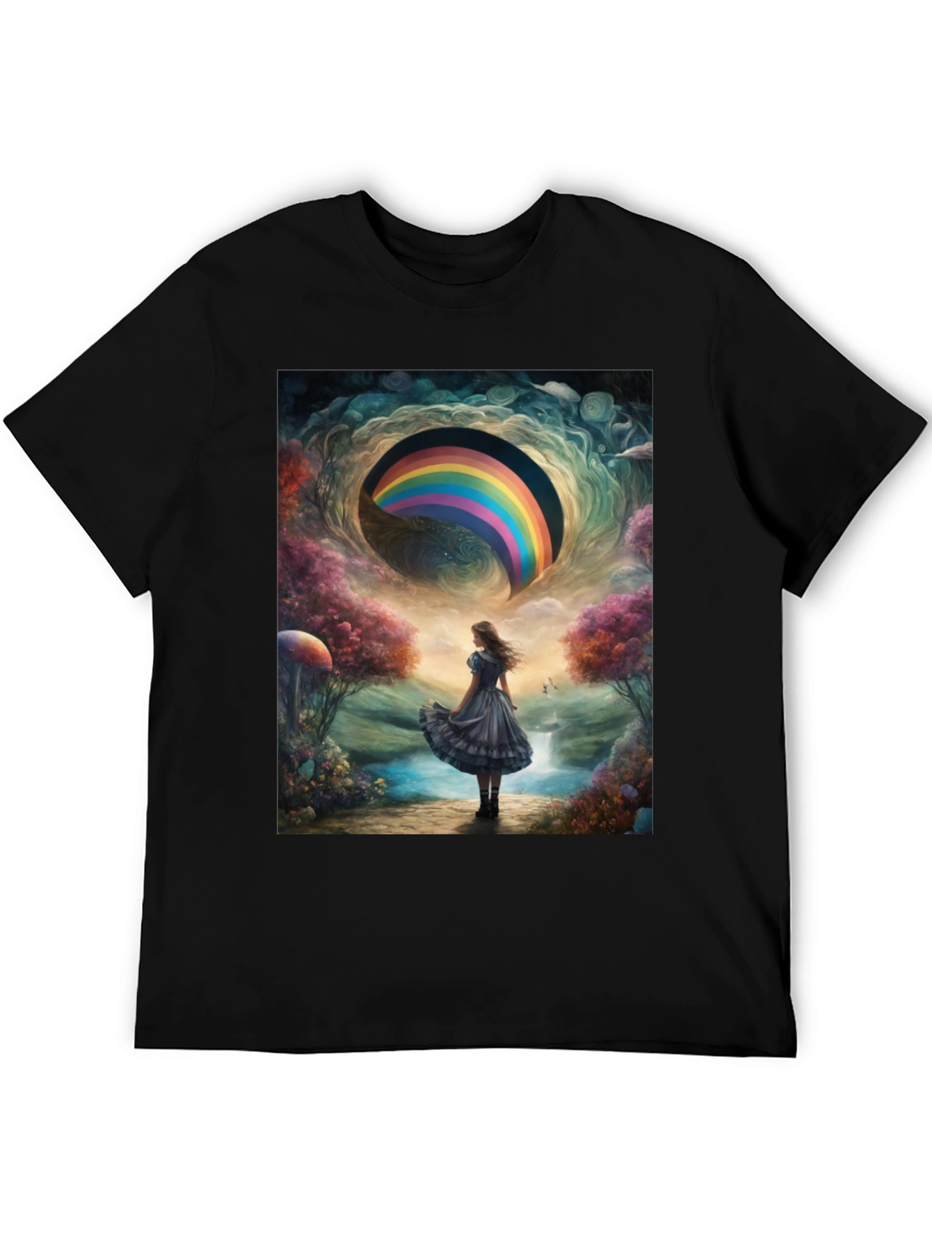 Camiseta Hombre Diseño Fantasía Arcoíris