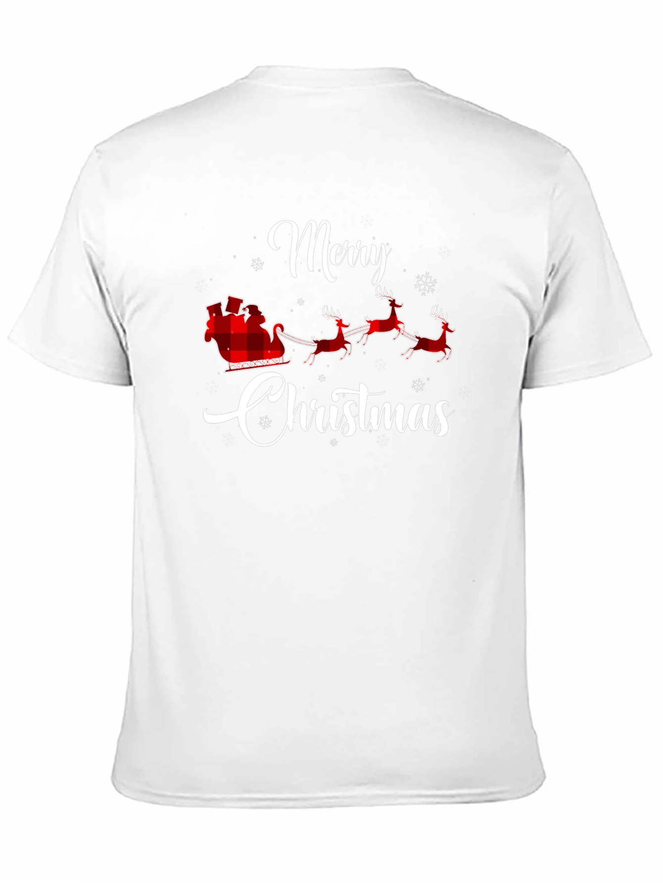 Camiseta Navideña Hombre Trineo Reno