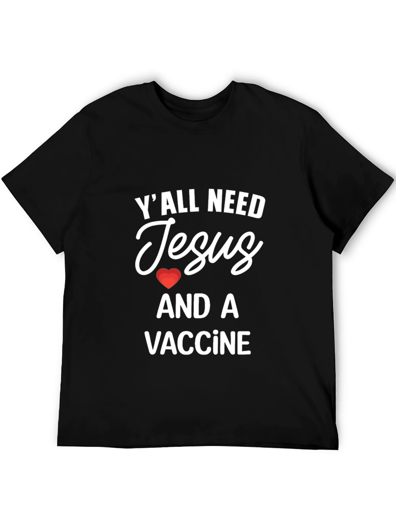 Camiseta Jesús y Vacuna - Estilo Casual