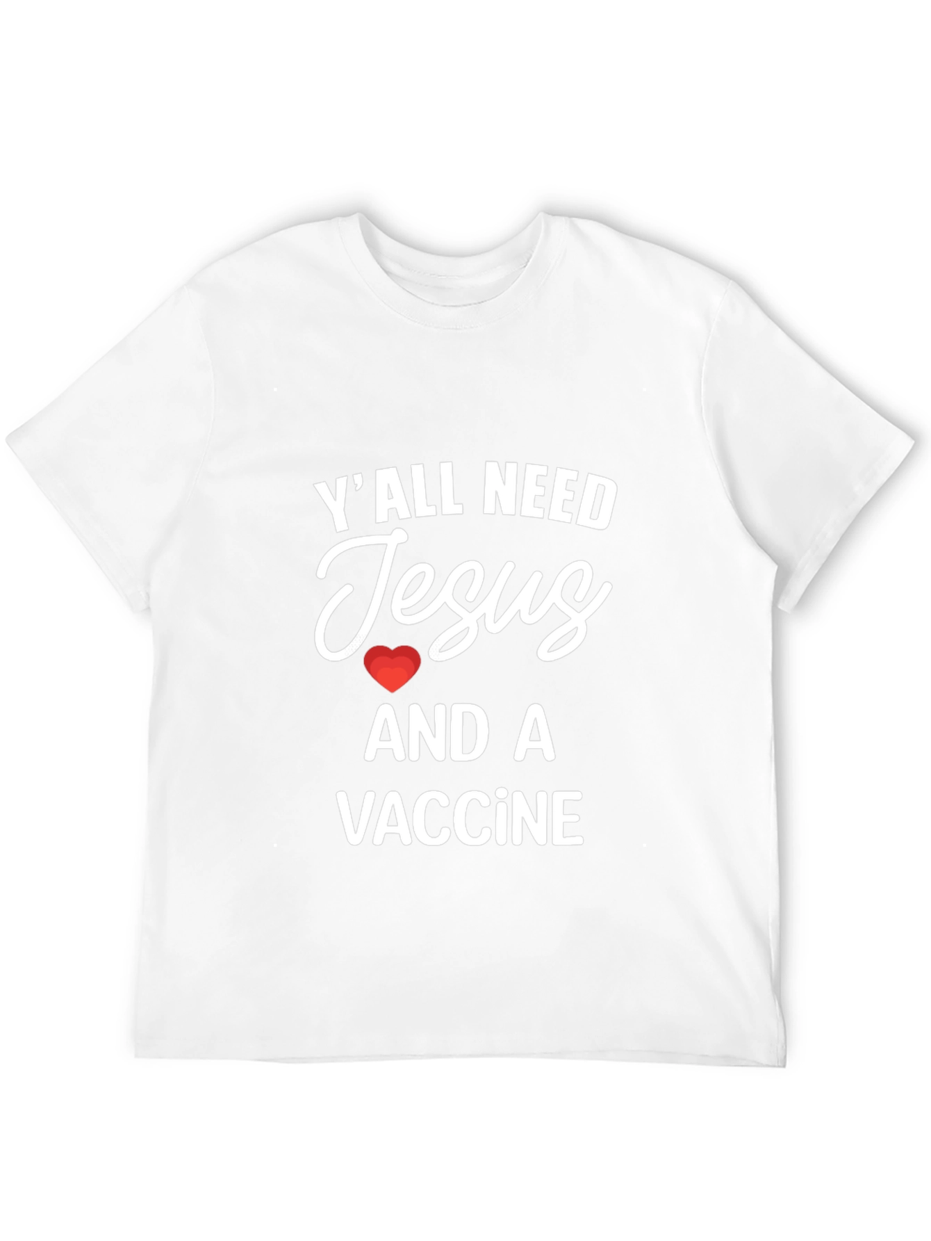Camiseta Jesús y Vacuna - Estilo Casual