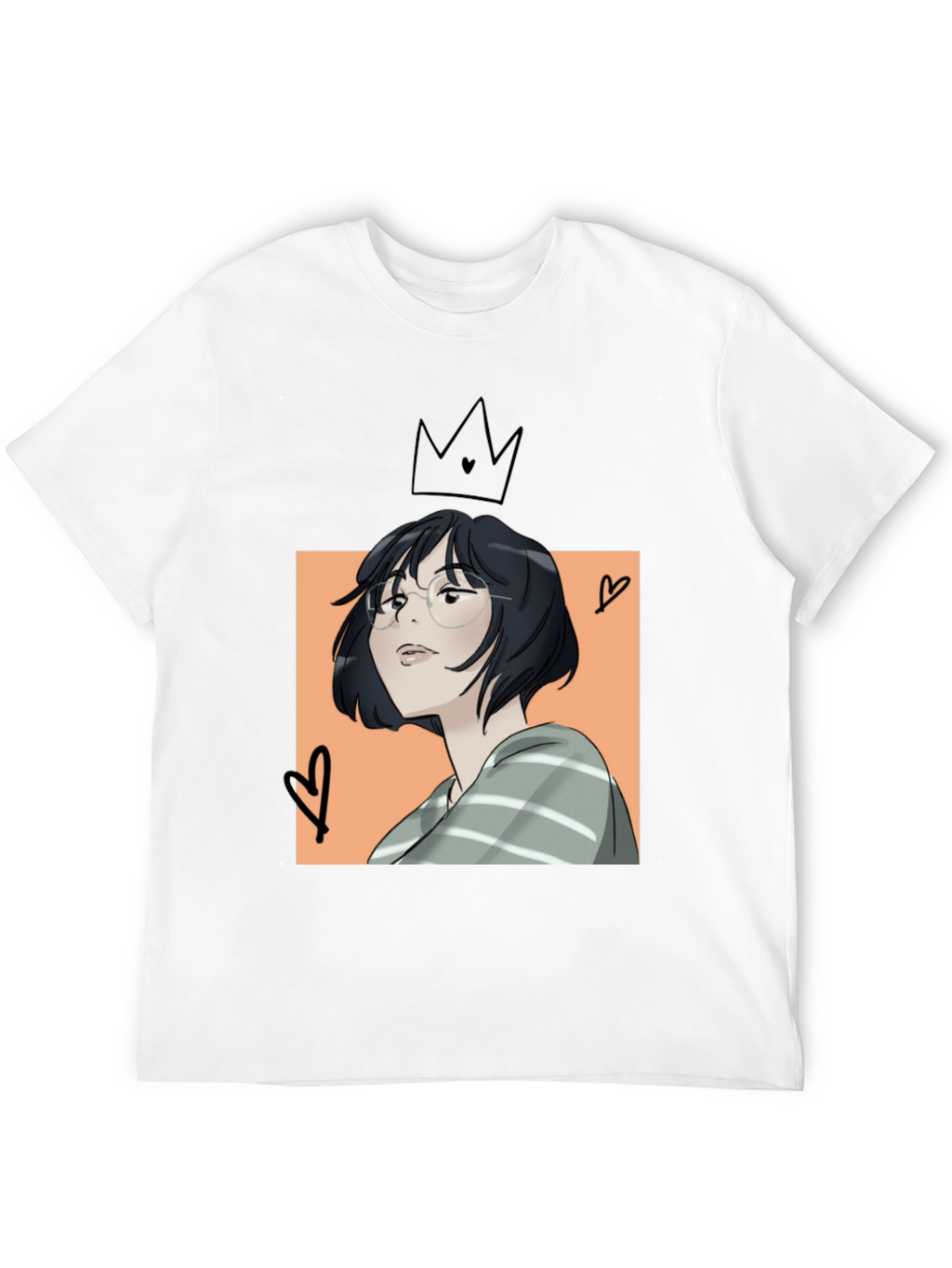 Camiseta Negra con Diseño Artístico Anime