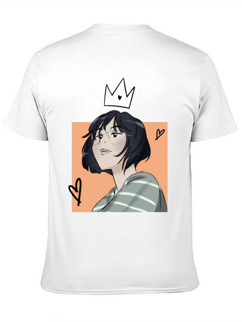 Camiseta Negra con Diseño Artístico Anime
