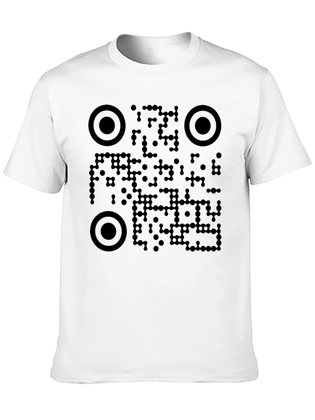 Camiseta Negra con Diseño de Código QR
