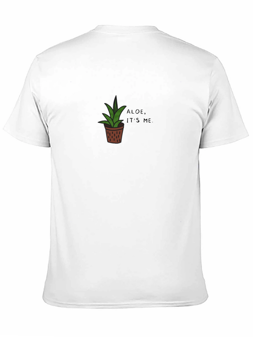 Camiseta Negra con Diseño de Aloe Vera