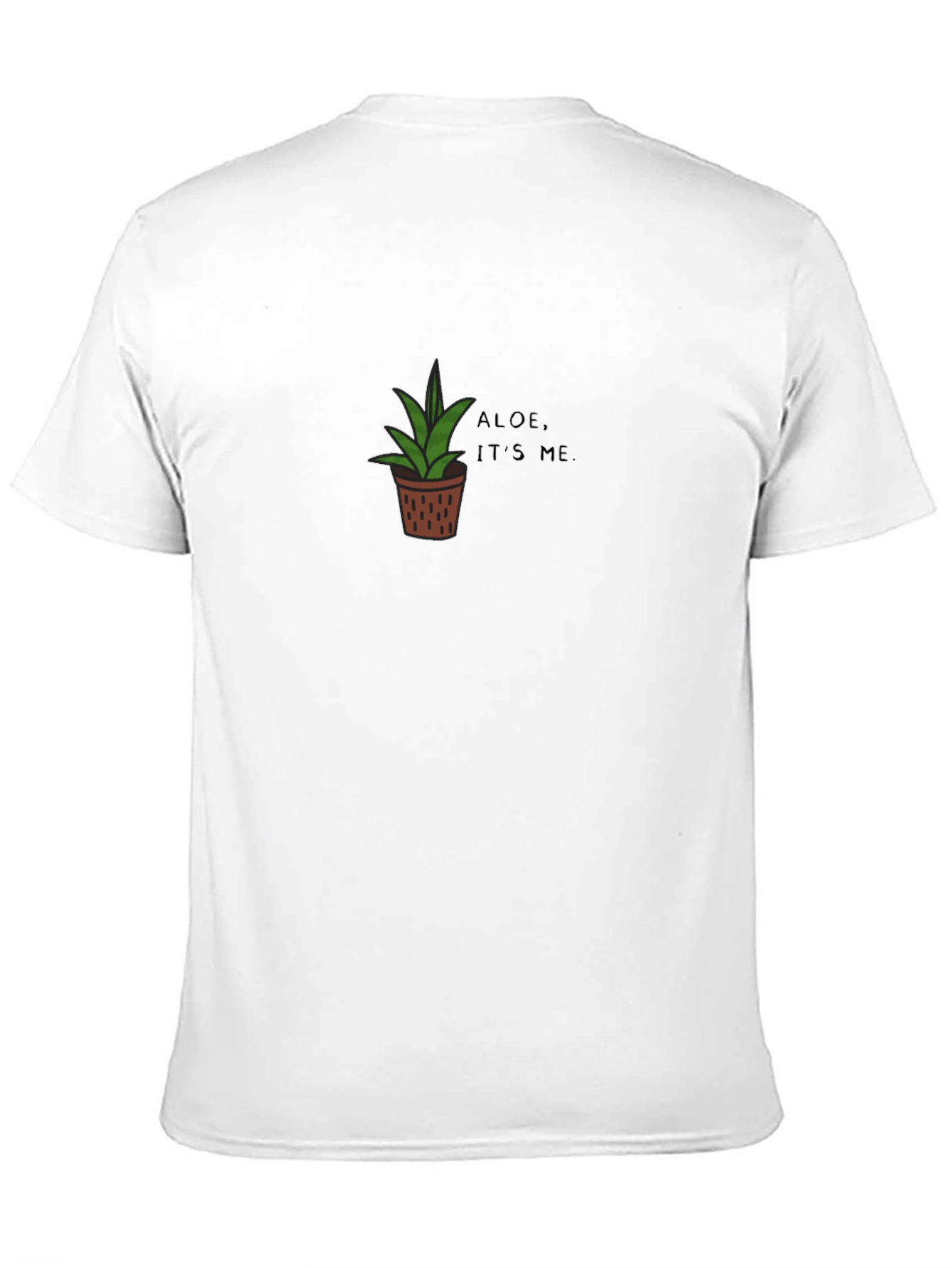 Camiseta Negra con Diseño de Aloe Vera