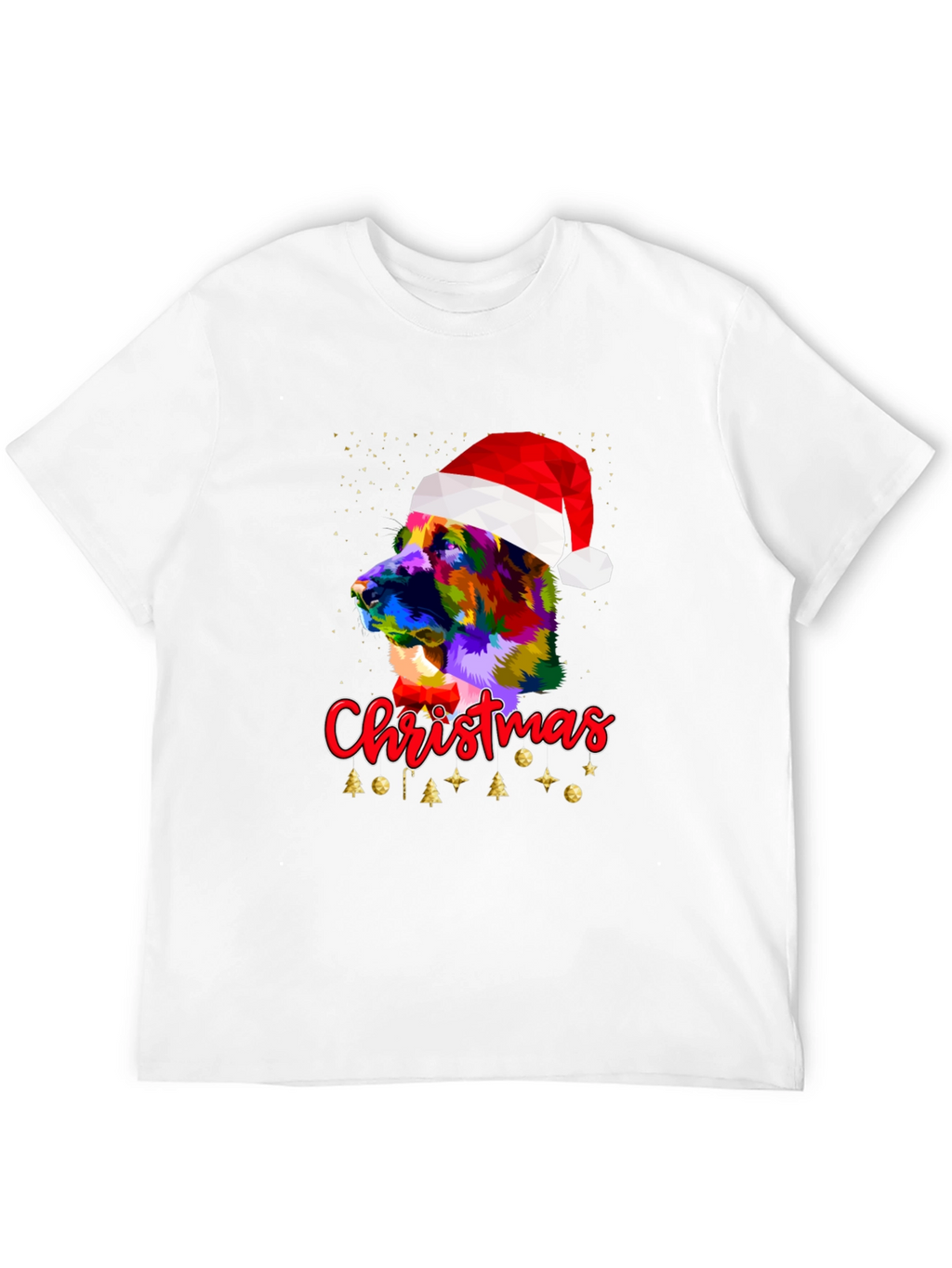 Camiseta Hombre Diseño Navideño Perro