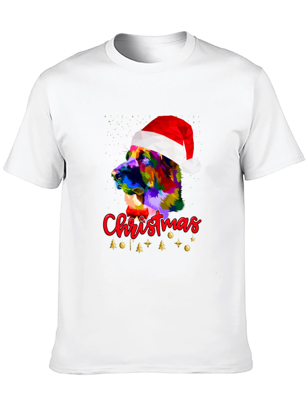 Camiseta Hombre Diseño Navideño Perro