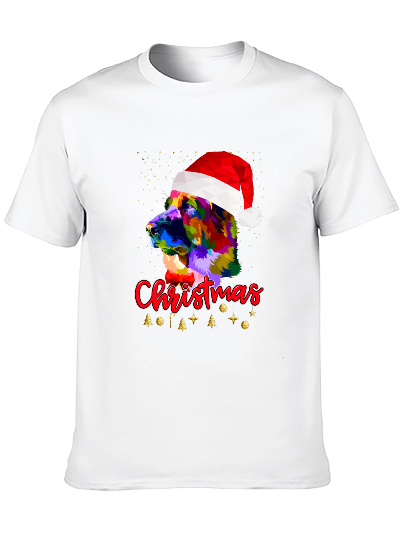 Camiseta Hombre Diseño Navideño Perro