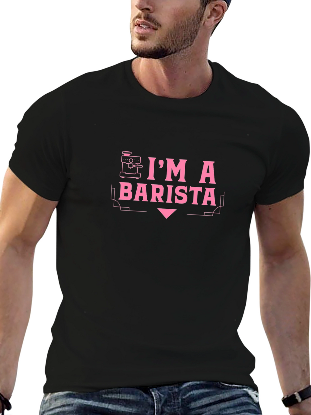 Camiseta Negra Barista - Diseño Original