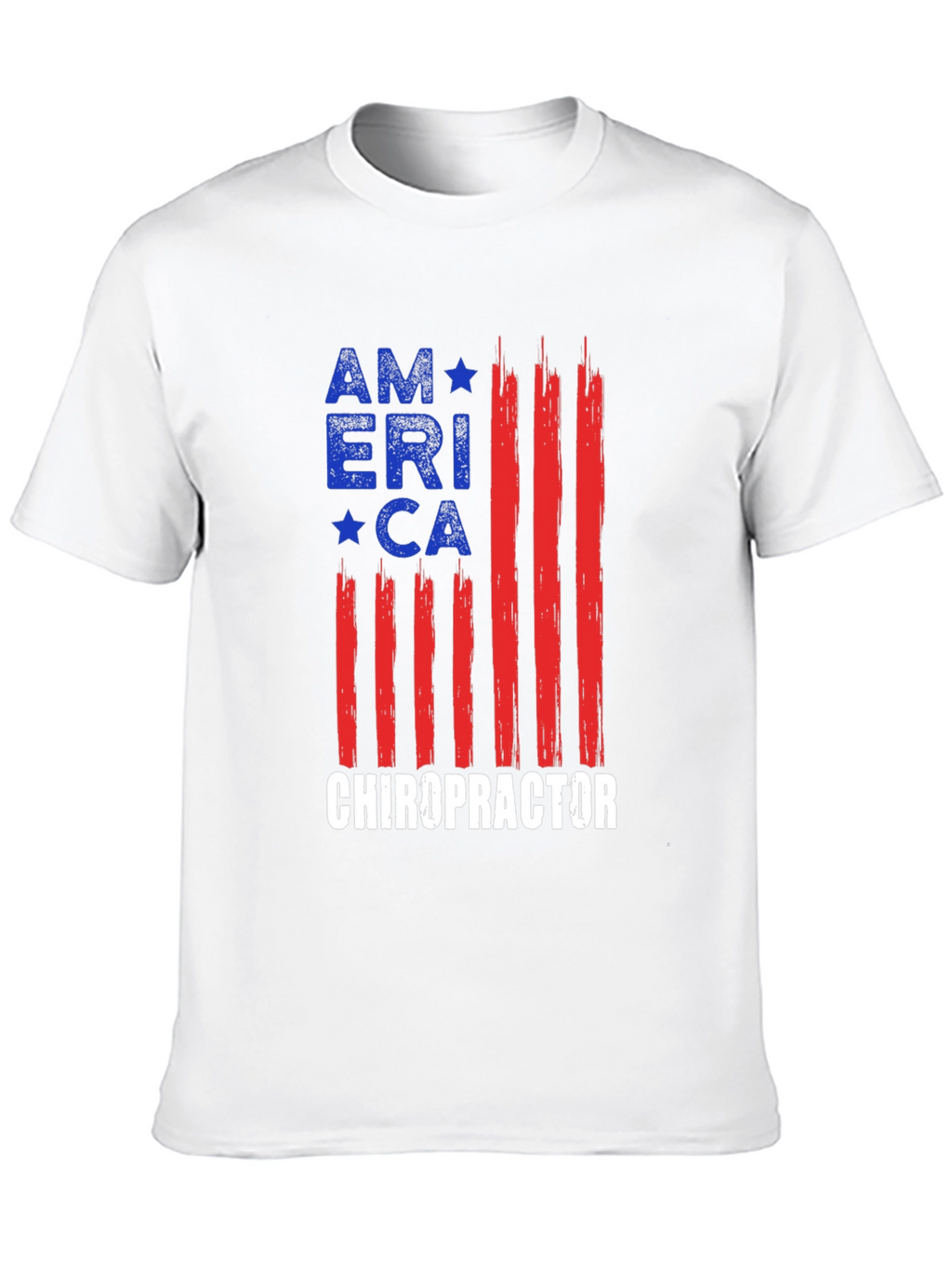 Camiseta América Quiropráctico - Diseño Bandera USA
