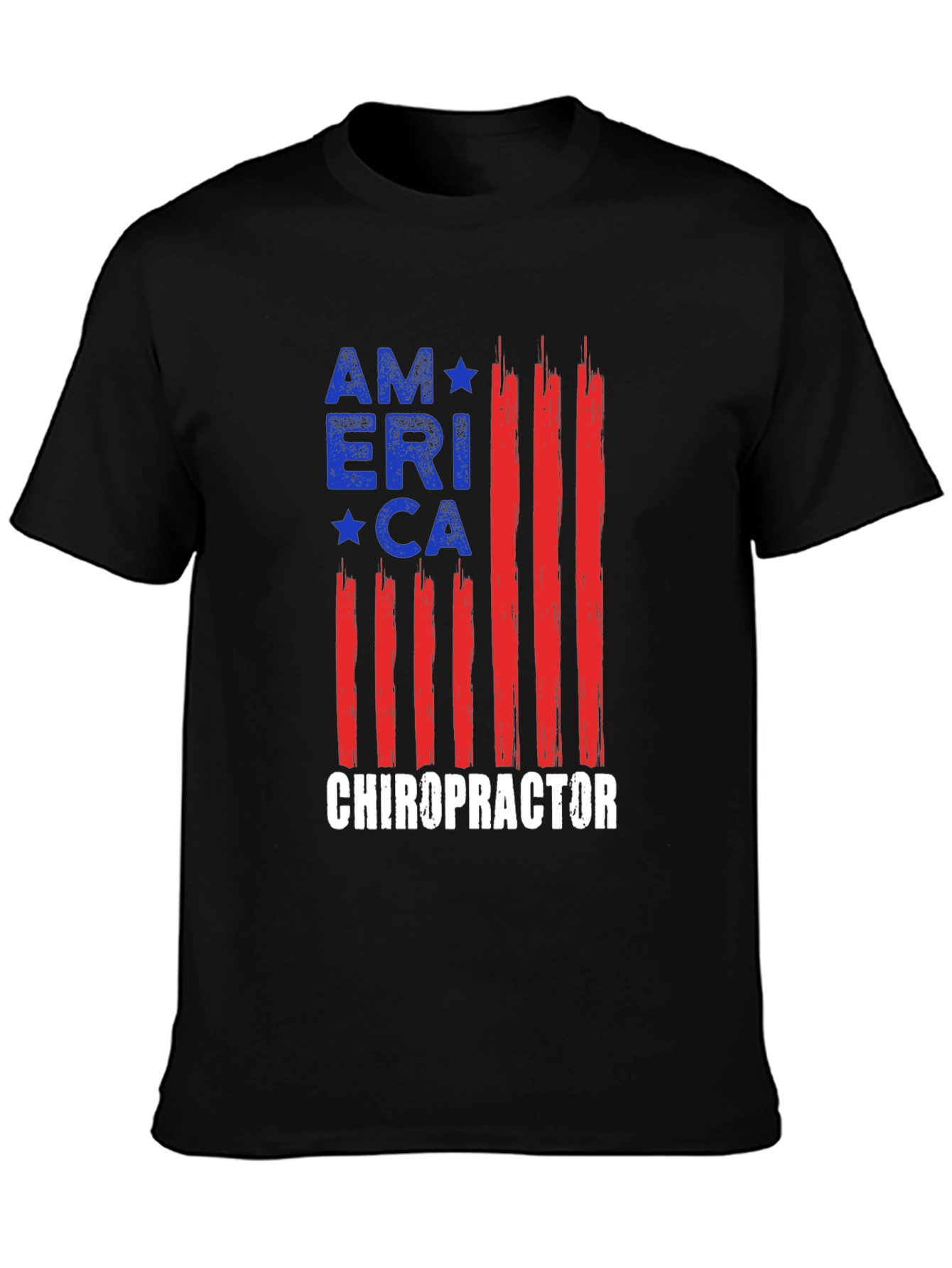 Camiseta América Quiropráctico - Diseño Bandera USA
