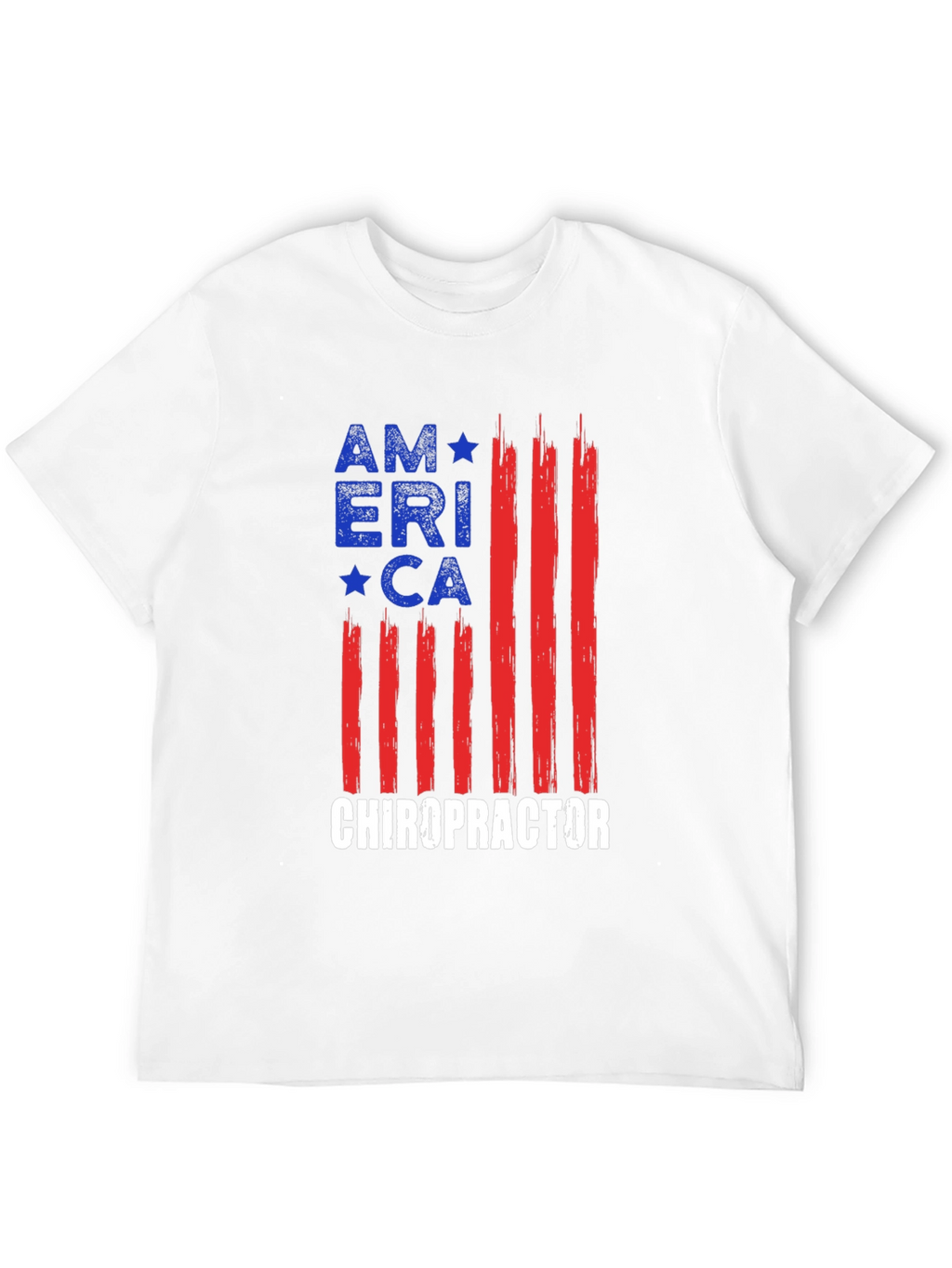 Camiseta América Quiropráctico - Diseño Bandera USA