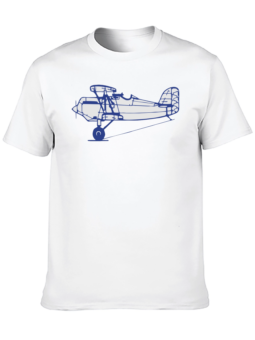Camiseta Negra con Diseño de Avión Biplano