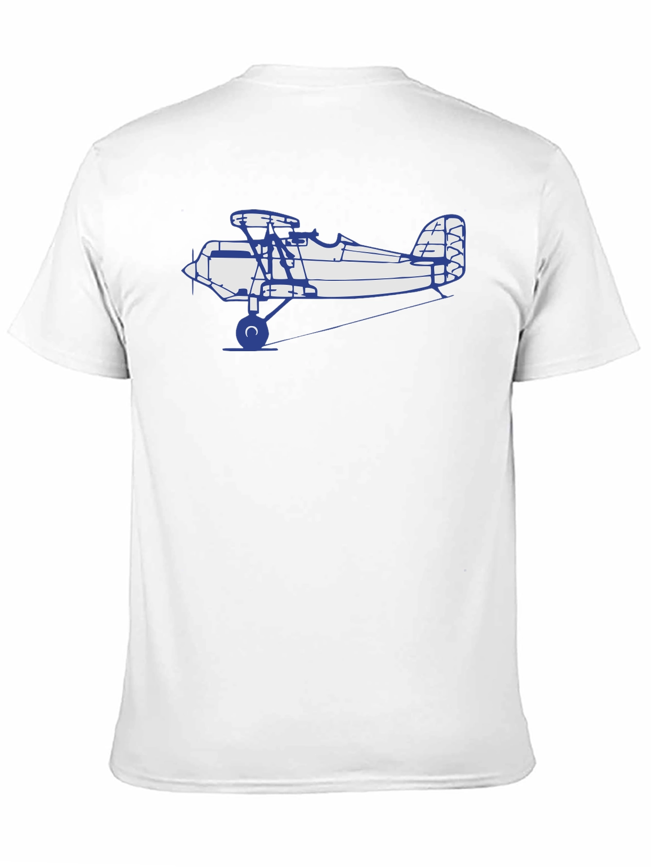 Camiseta Negra con Diseño de Avión Biplano