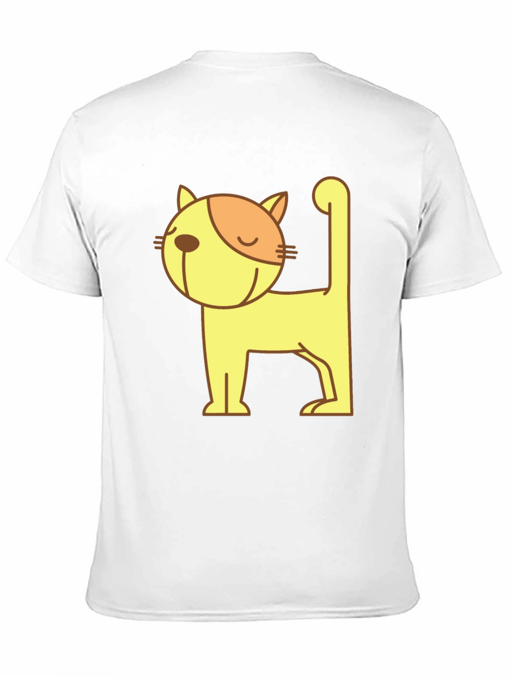 Camiseta Negra con Diseño de Gato Amarillo