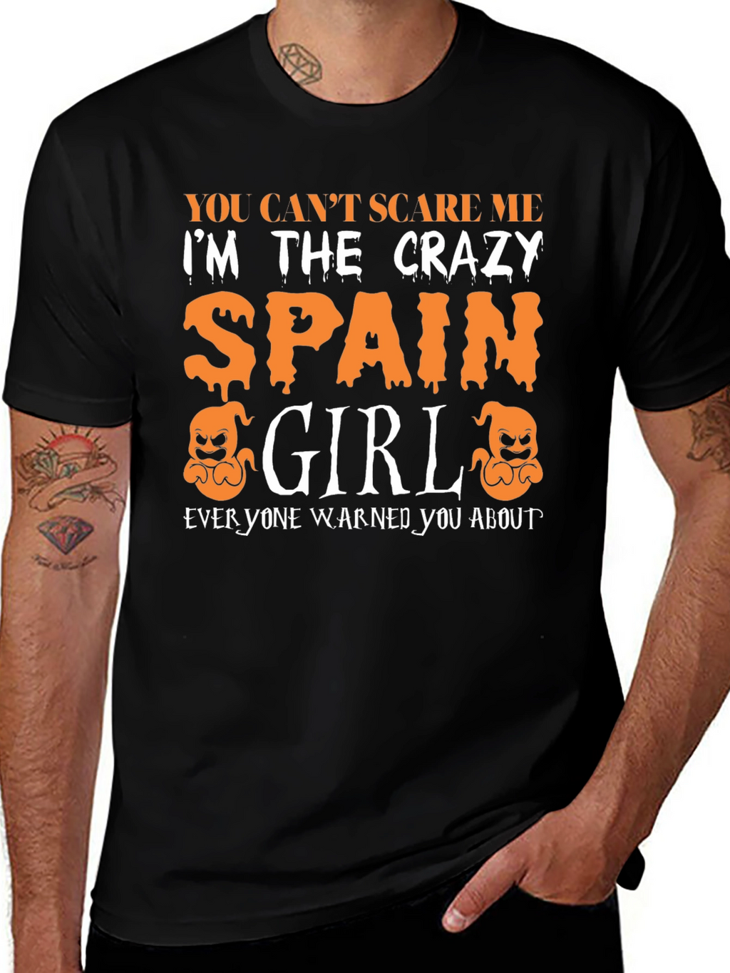Camiseta Divertida España Girl Halloween