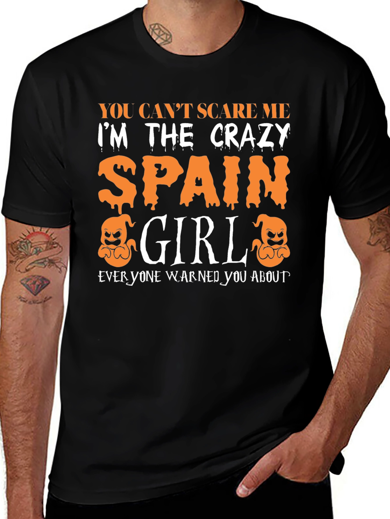 Camiseta Divertida España Girl Halloween