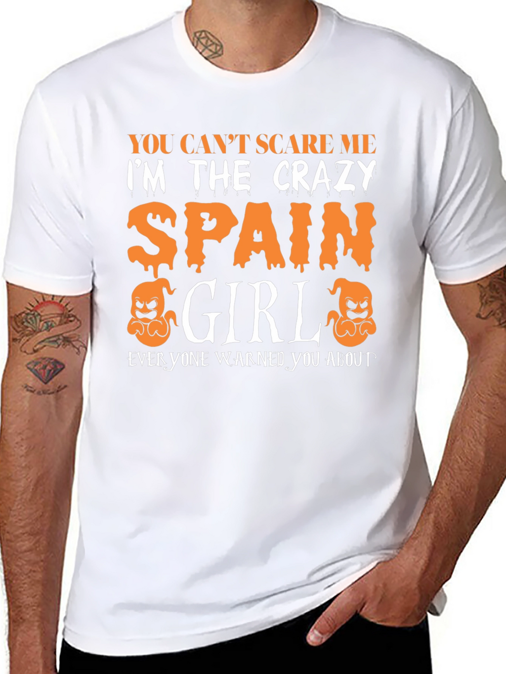 Camiseta Divertida España Girl Halloween