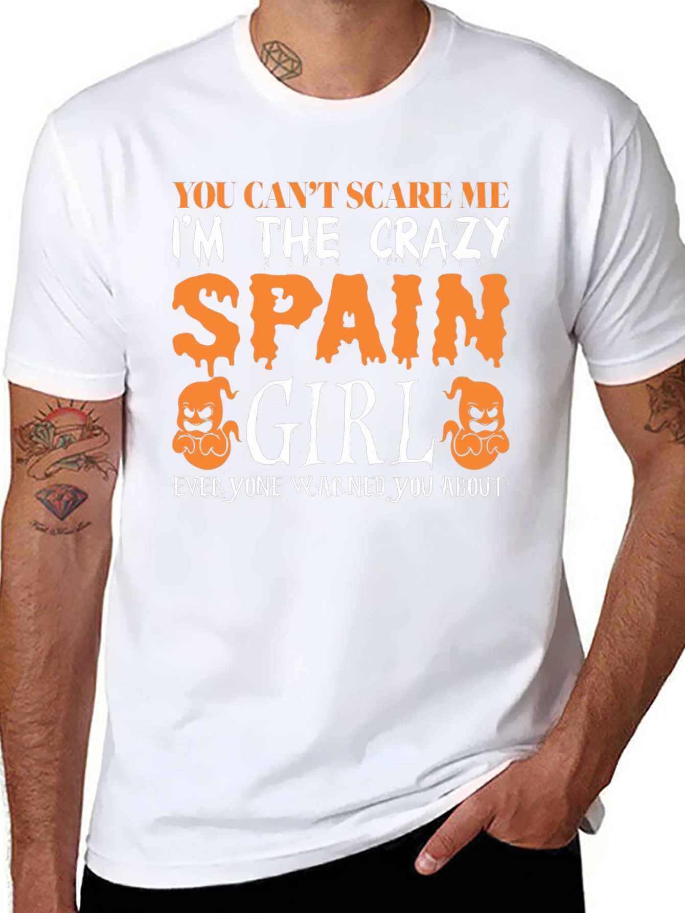 Camiseta Divertida España Girl Halloween