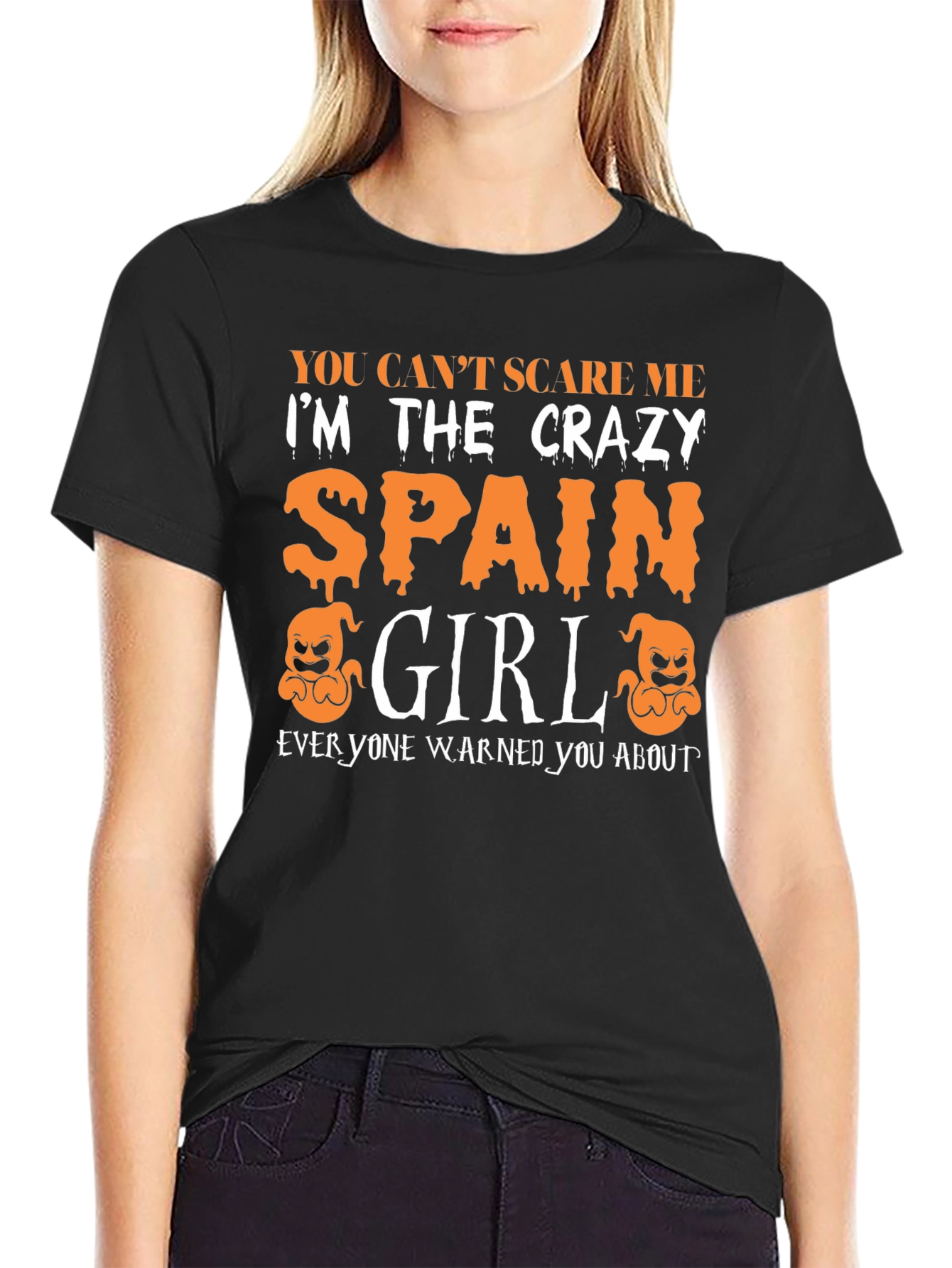 Camiseta Divertida España Girl Halloween