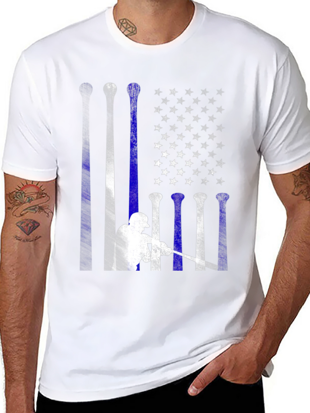 Camiseta Béisbol Bandera Americana