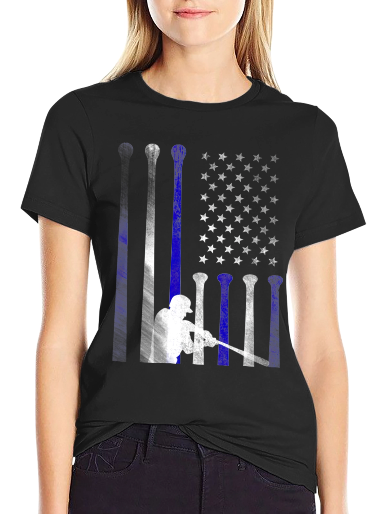 Camiseta Béisbol Bandera Americana
