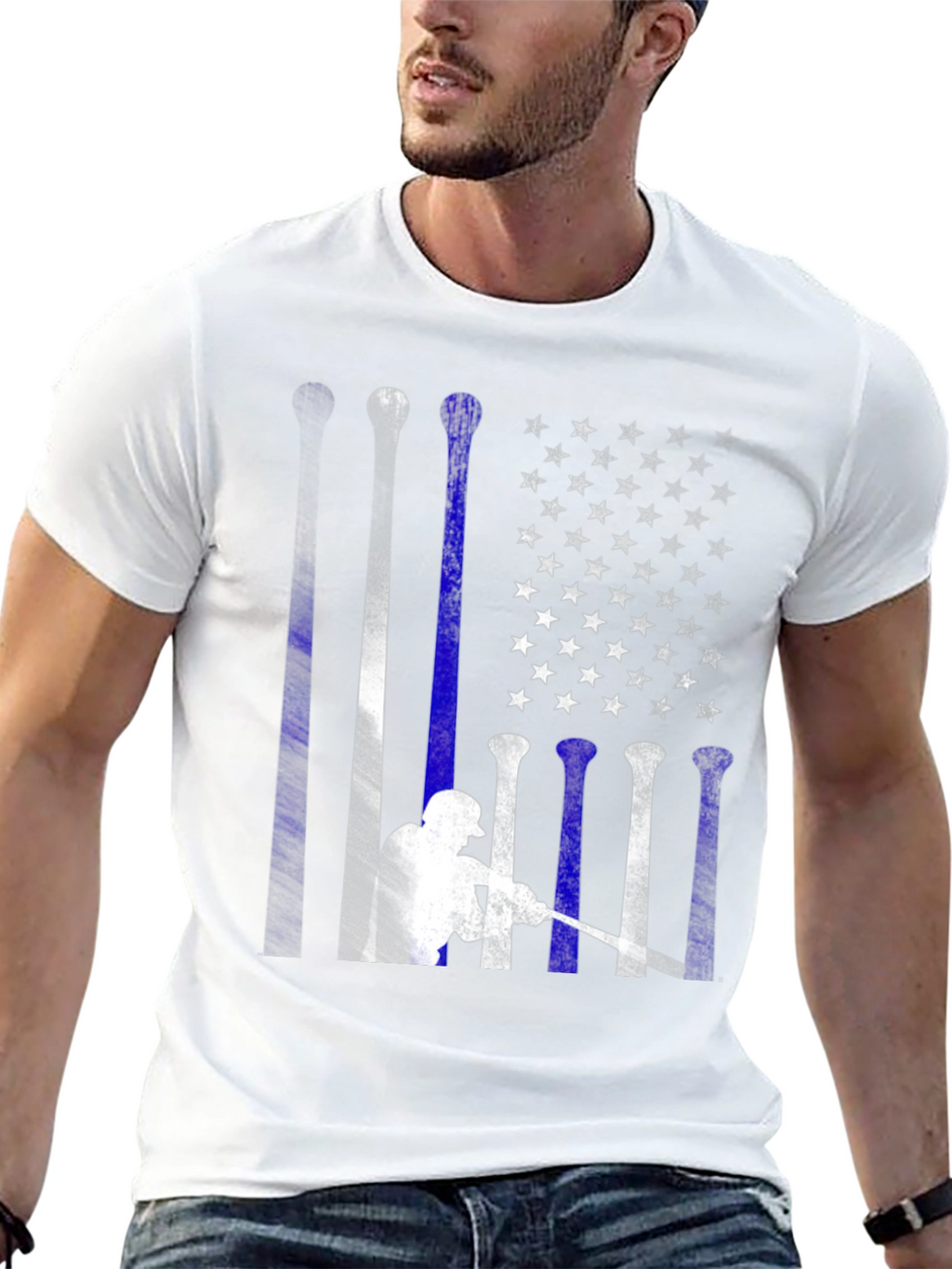 Camiseta Béisbol Bandera Americana