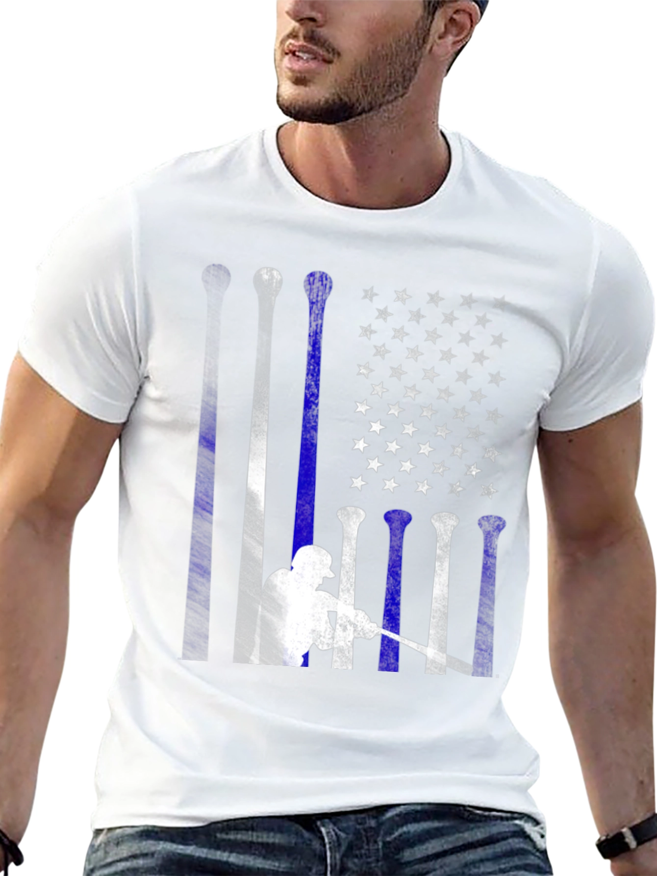 Camiseta Béisbol Bandera Americana