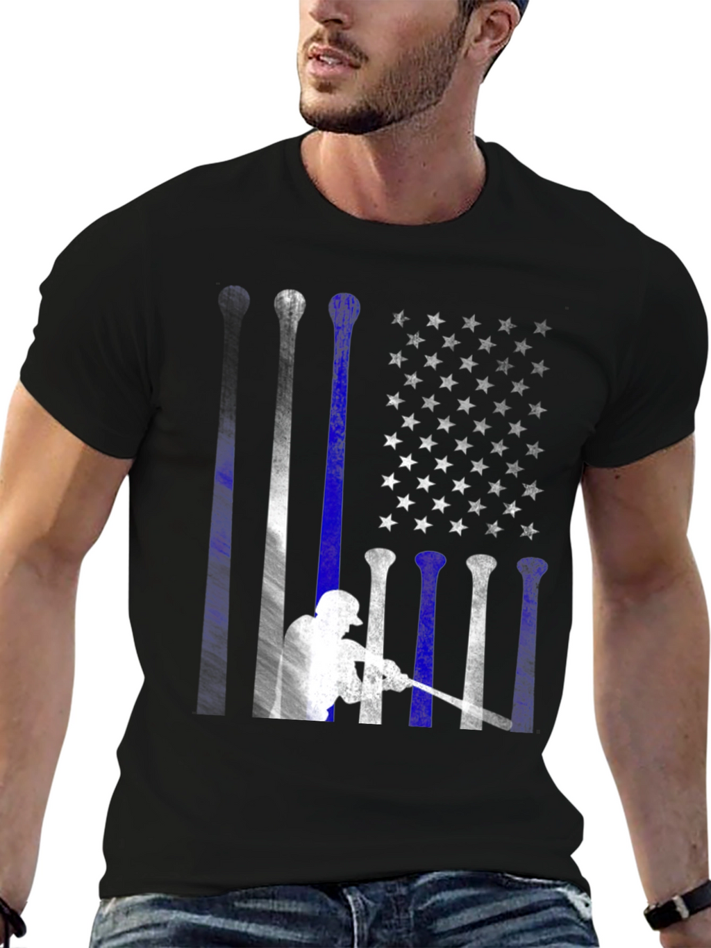 Camiseta Béisbol Bandera Americana