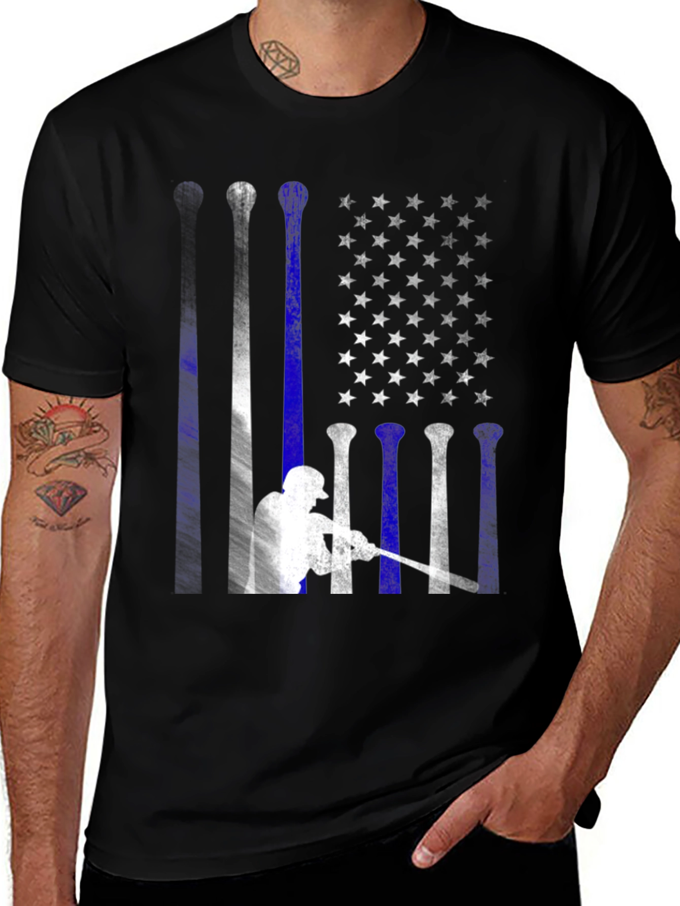 Camiseta Béisbol Bandera Americana