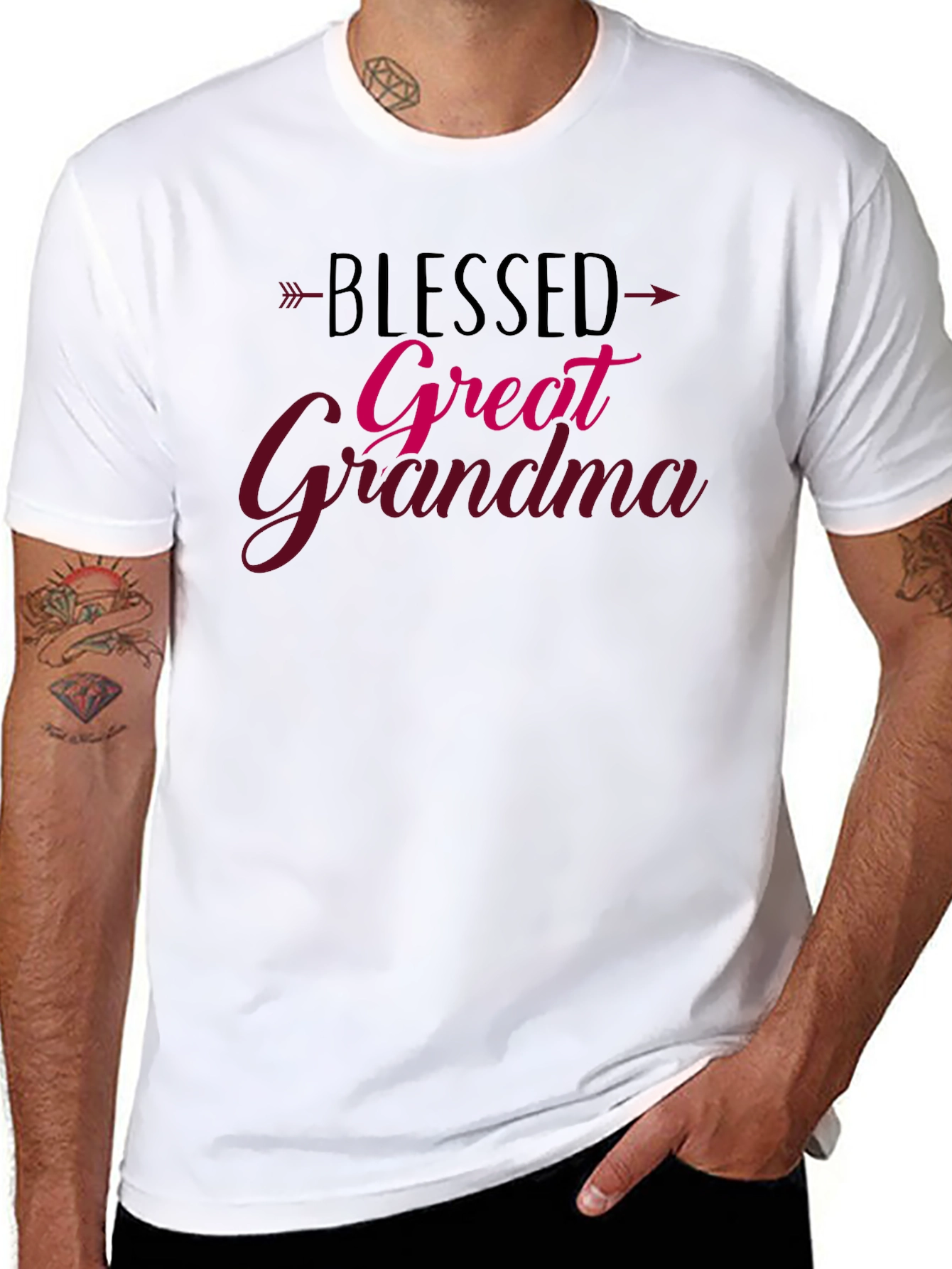 Camiseta Negra Blessed Great Grandma