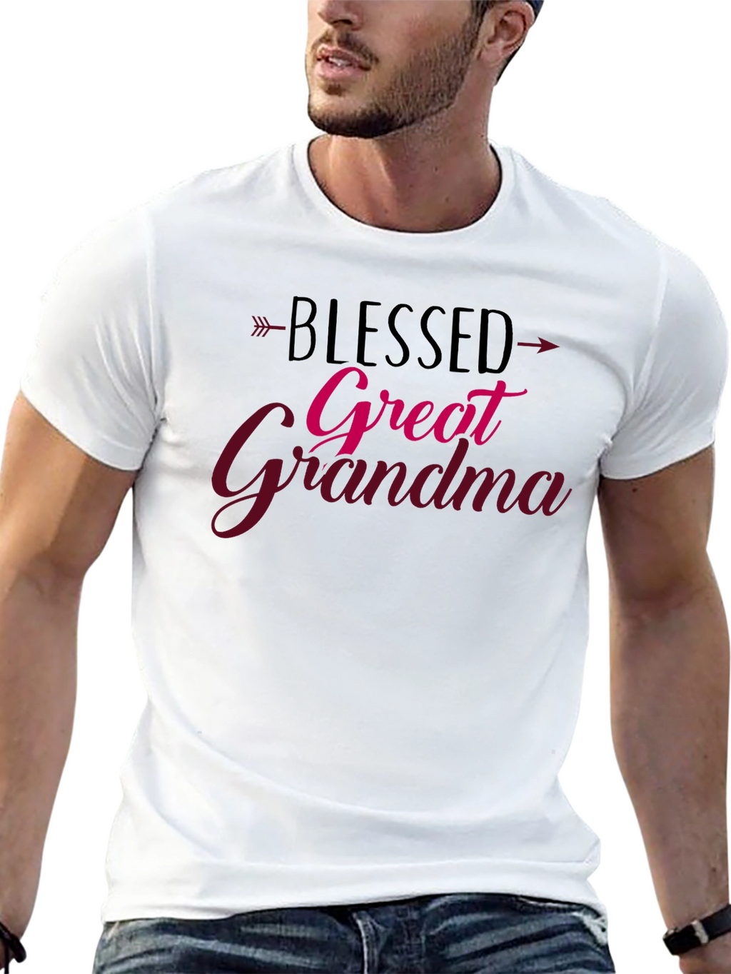 Camiseta Negra Blessed Great Grandma