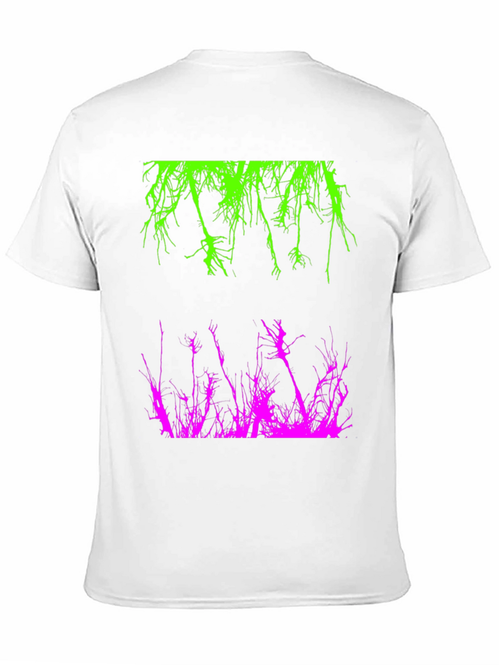 Camiseta Negra con Diseño Abstracto Neón