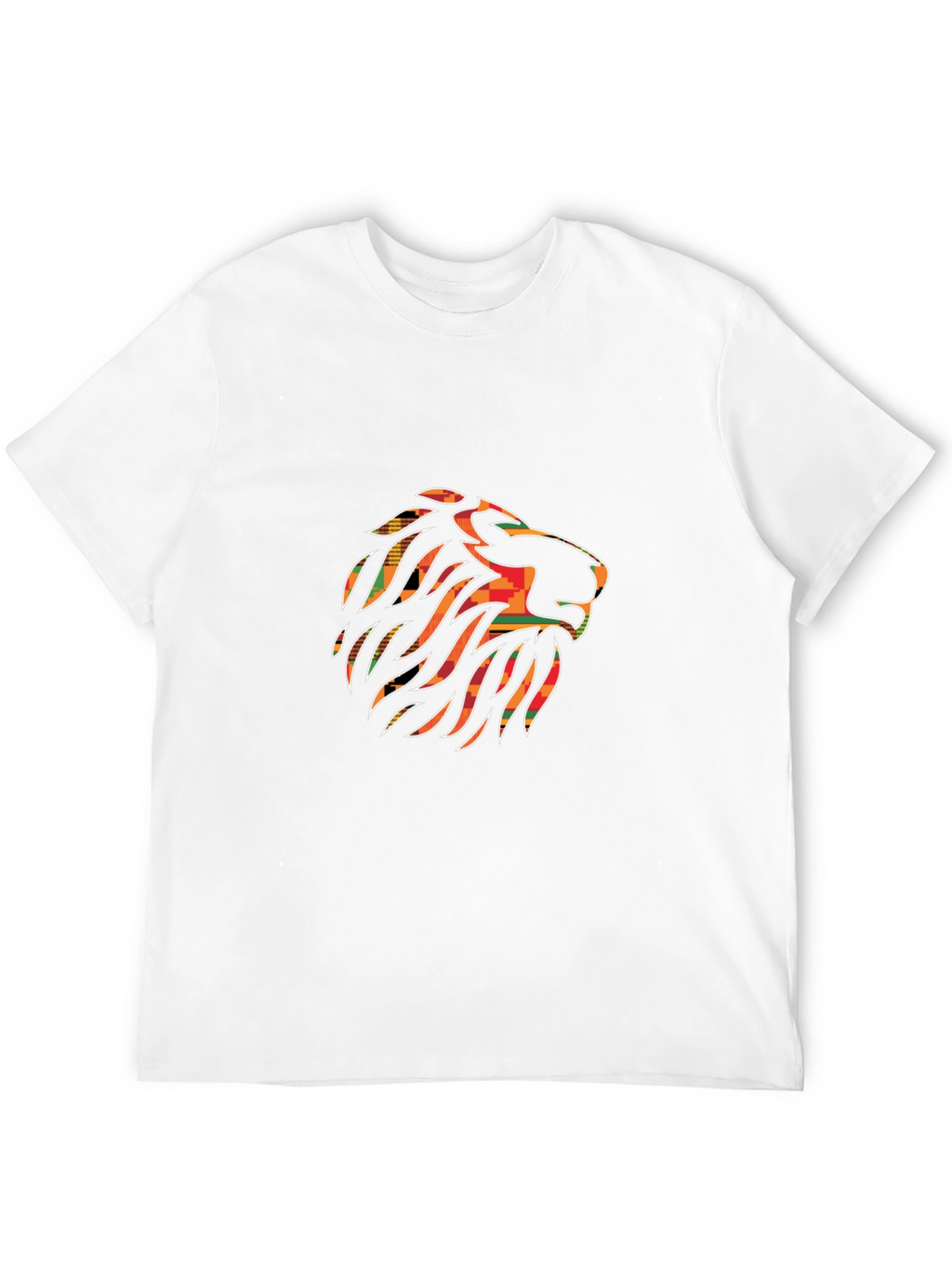 Camiseta Negra con Diseño de León Africano