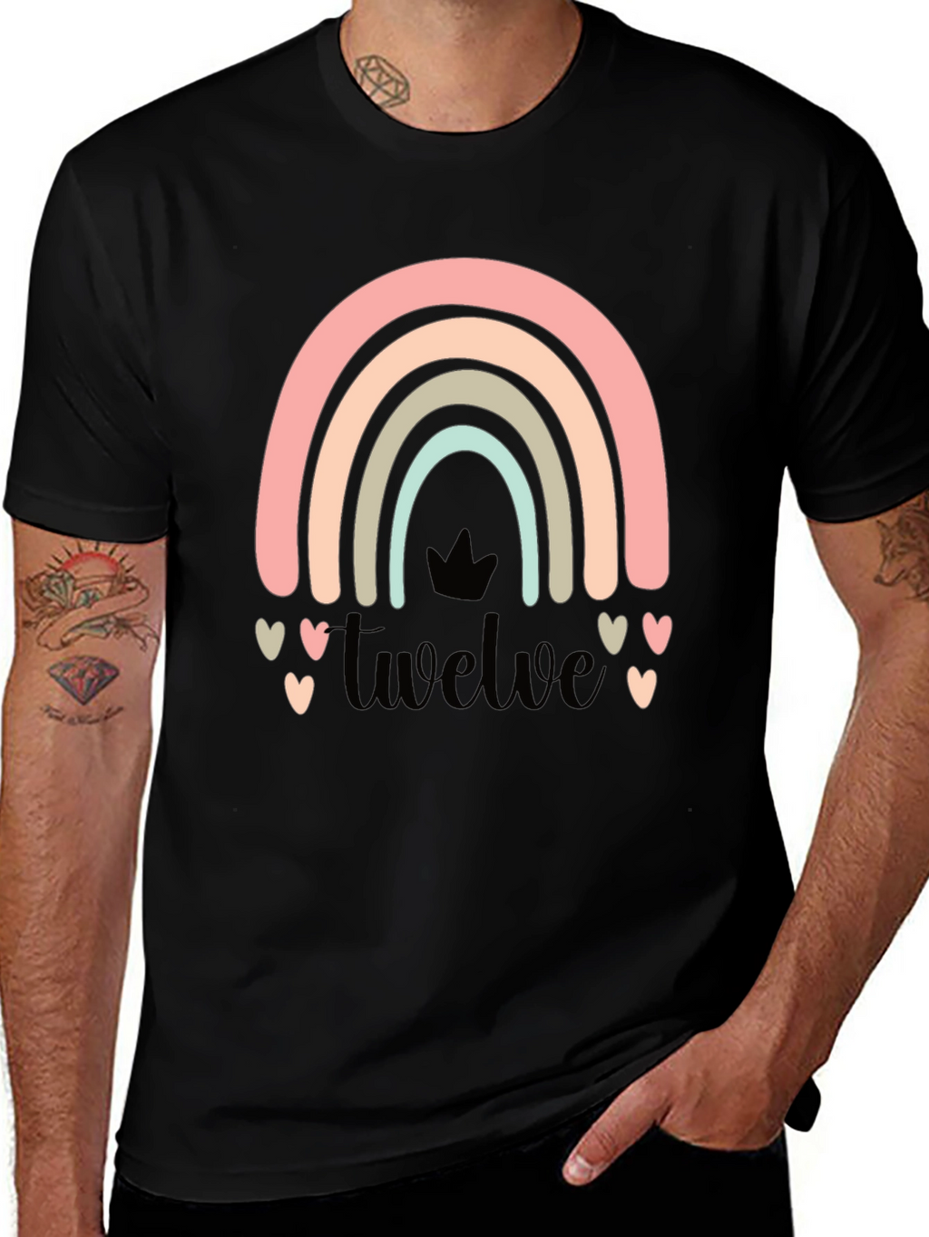 Camiseta Doce con Arcoíris Pastel
