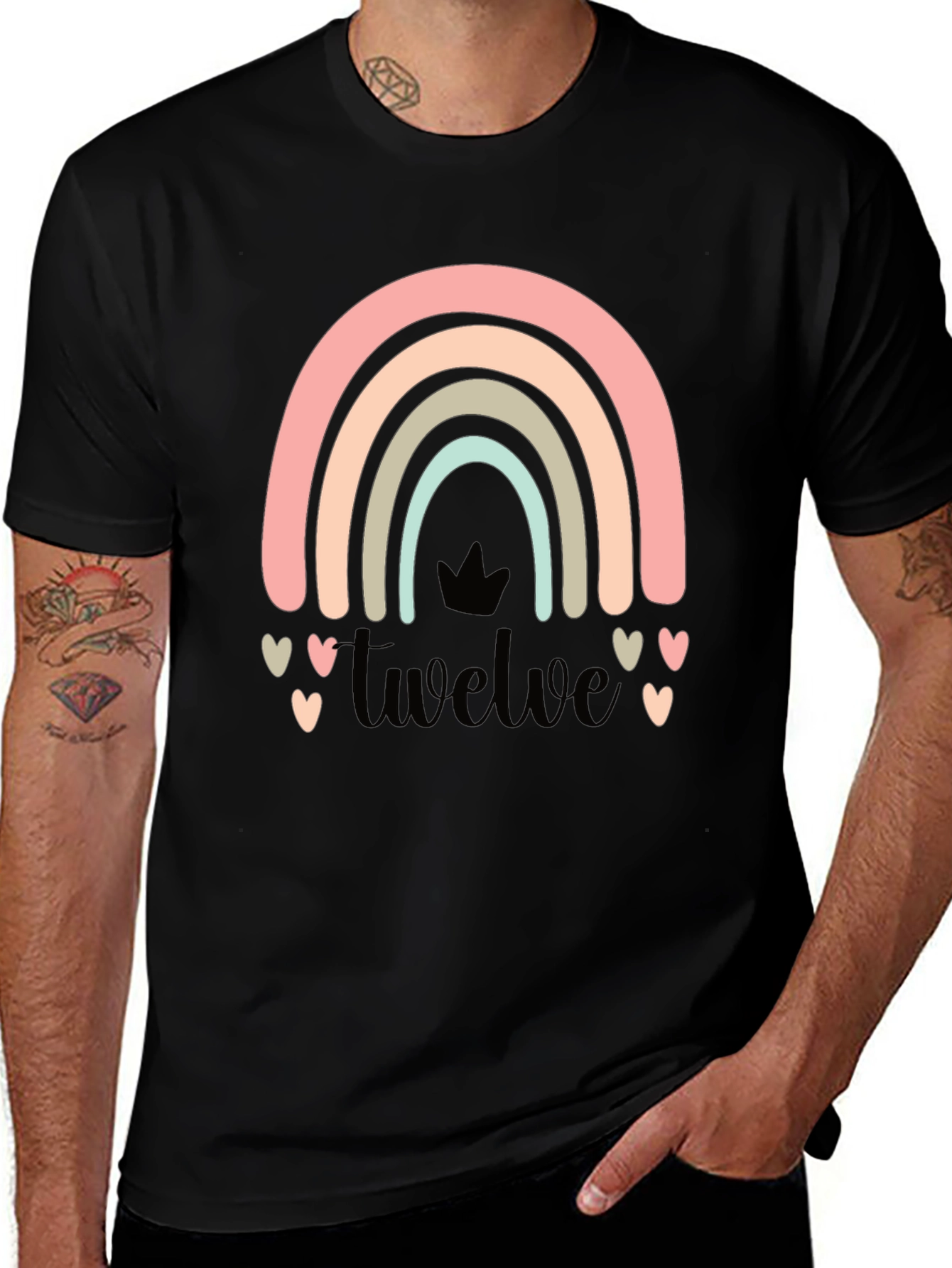 Camiseta Doce con Arcoíris Pastel