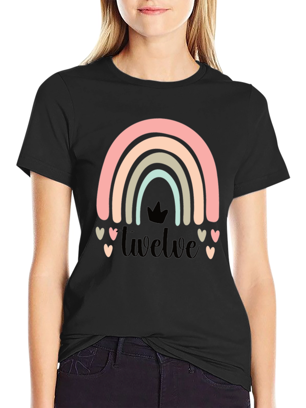Camiseta Doce con Arcoíris Pastel